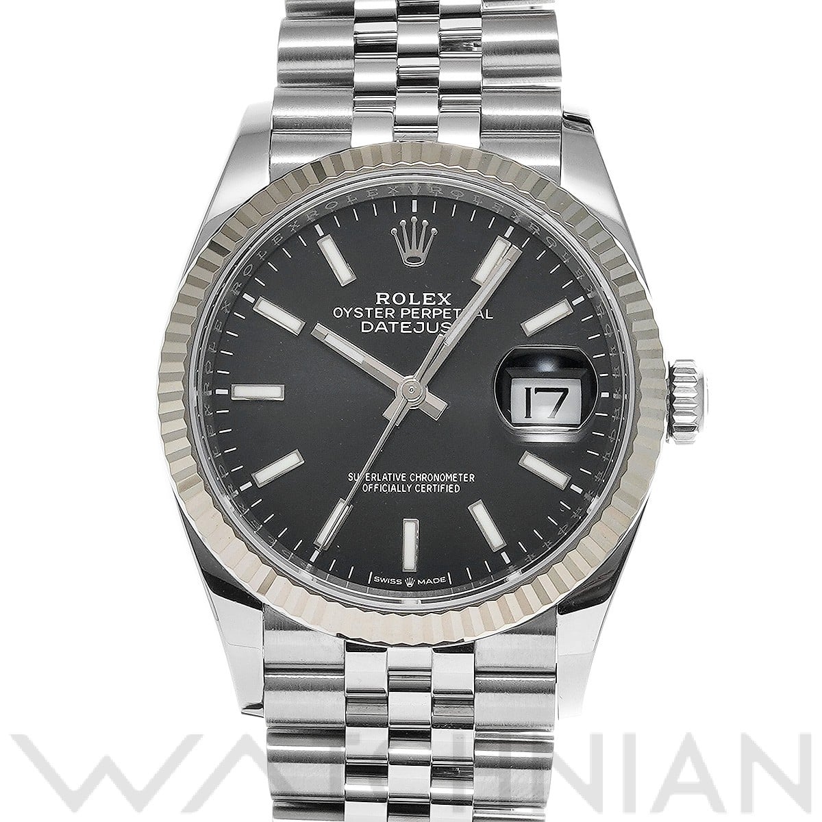 ロレックス デイトジャスト 36 126234 ブライトブラック メンズ 時計 【中古】【wristwatch】