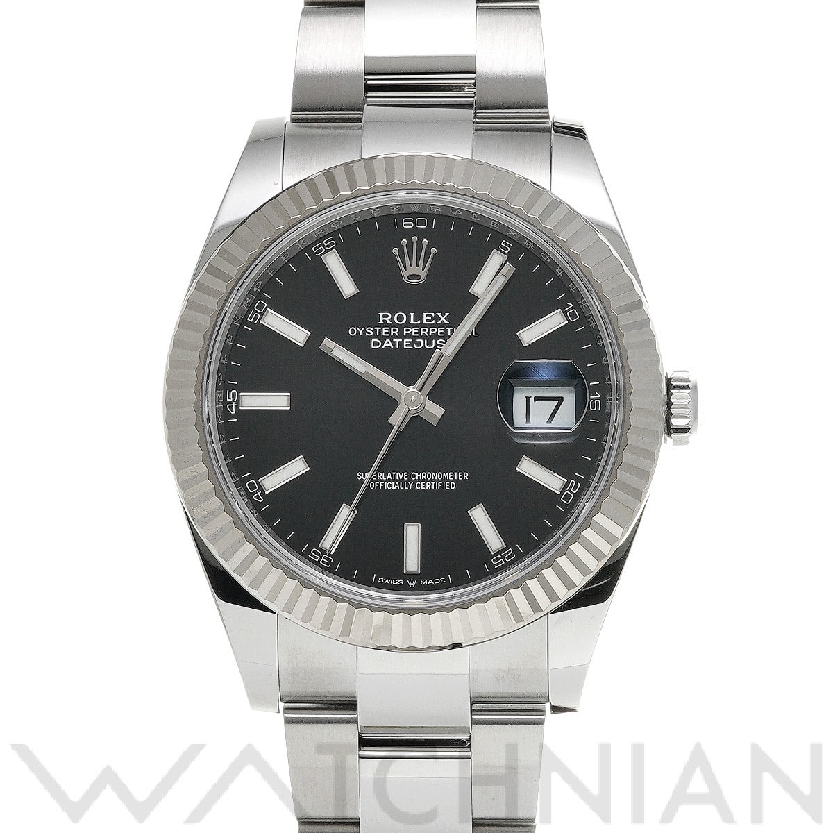 ロレックス デイトジャスト 41 126334 ブラック メンズ 時計 【中古】【wristwatch】