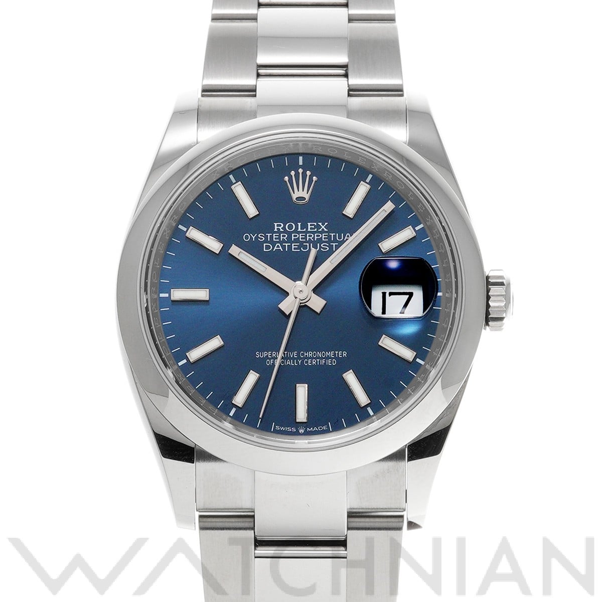 ロレックス デイトジャスト 36 126200 ブライトブルー メンズ 時計 【中古】【wristwatch】