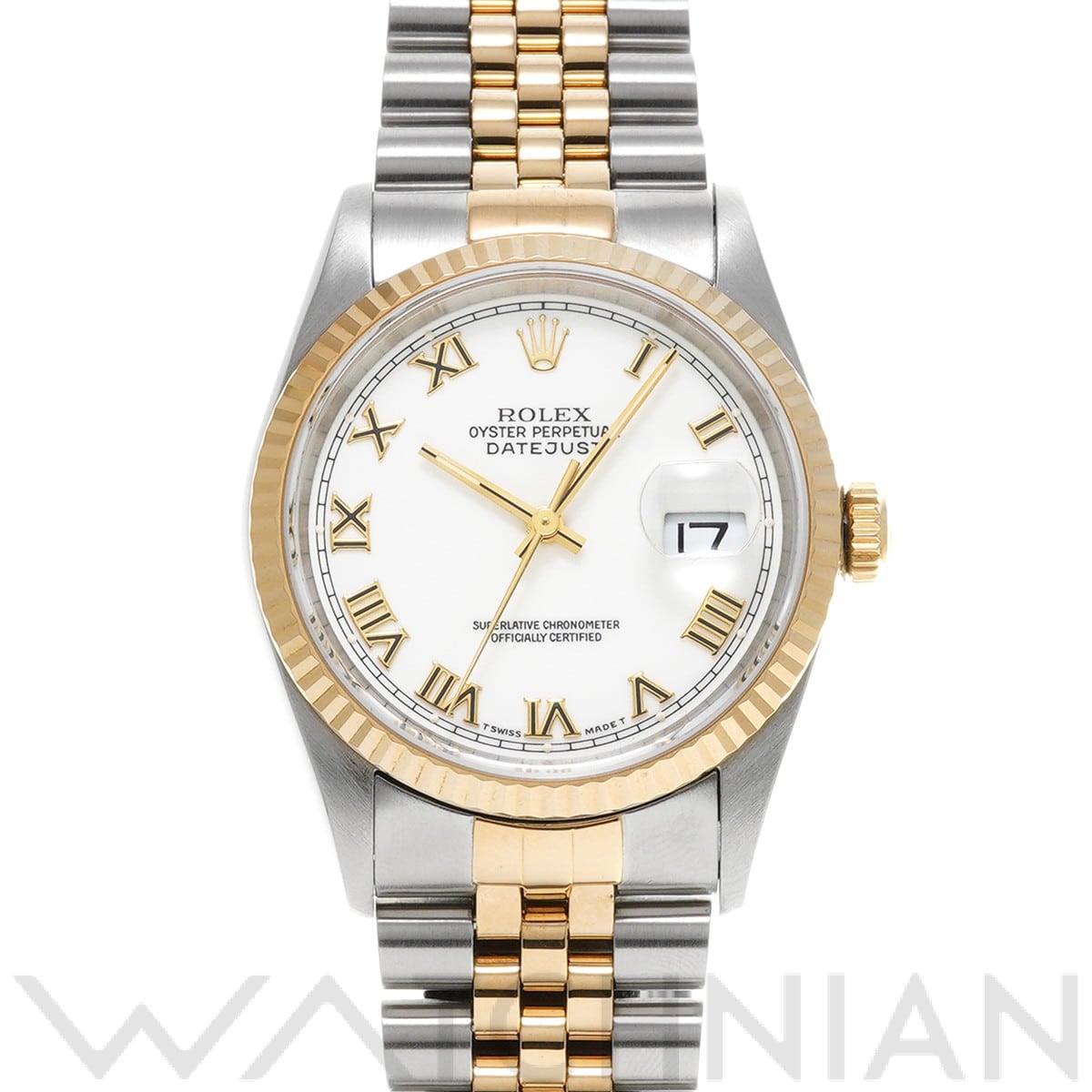 ロレックス デイトジャスト 36 16233 ホワイト メンズ 時計 【中古】【wristwatch】