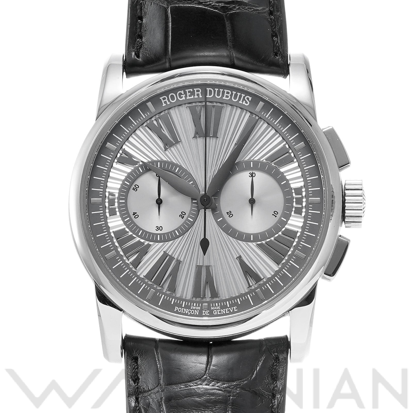 オマージュ クロノグラフ 42 DBHO0567 シルバー ロジェ デュブイ ROGER DUBUIS メンズ 【中古】