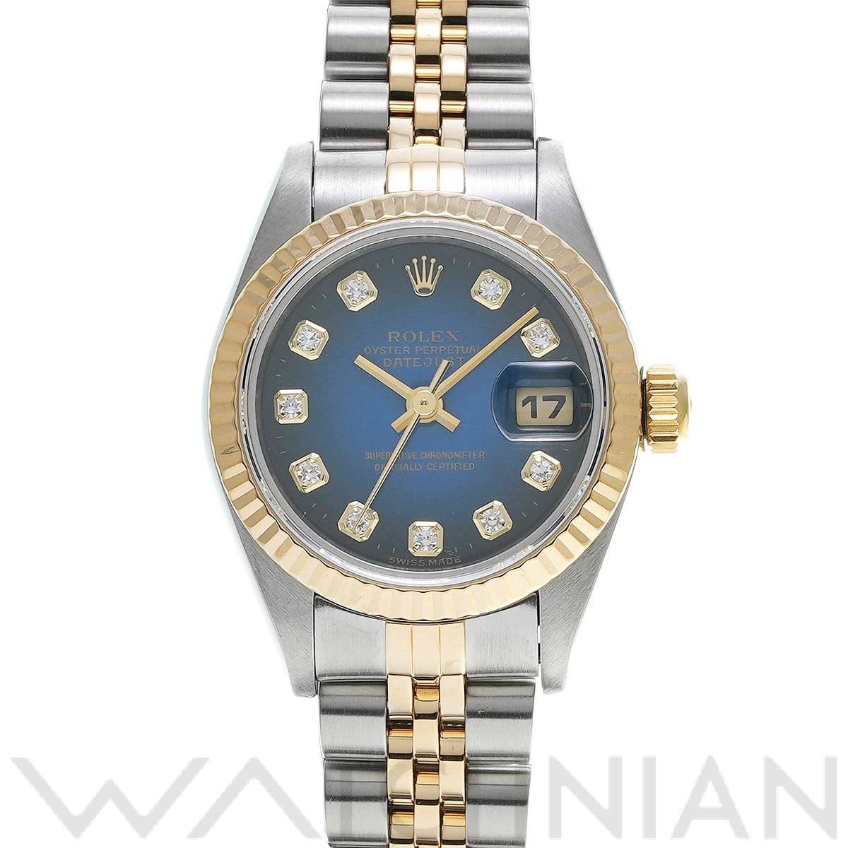 ロレックス デイトジャスト 26 69173G ブルー・グラデーション/ダイヤモンド レディース 時計 【中古】【wristwatch】