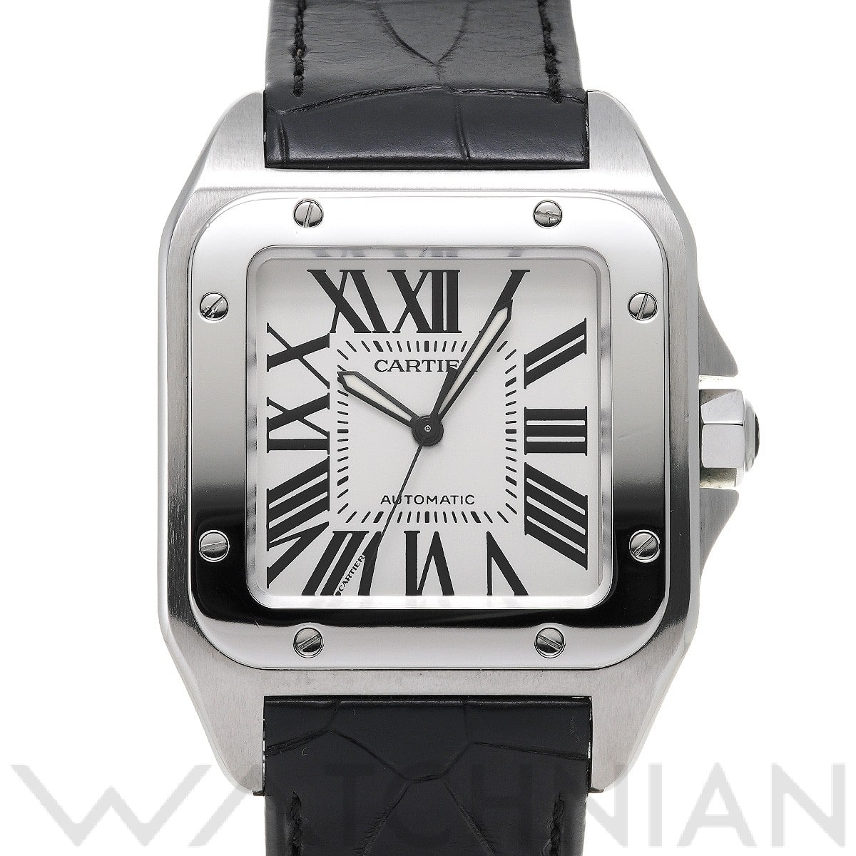 サントス 100 LM W20073X8 シルバー カルティエ CARTIER メンズ 【中古】
