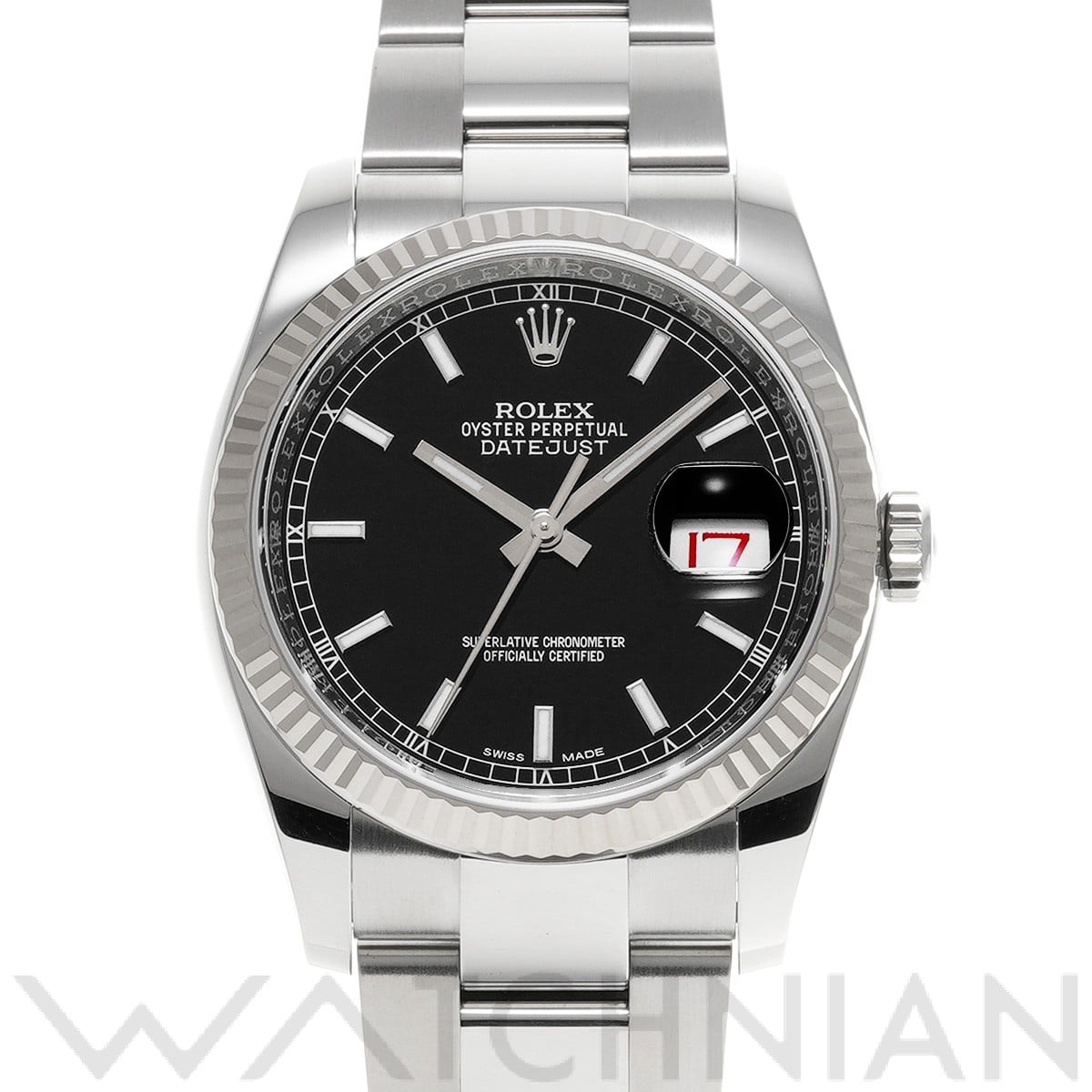 ロレックス デイトジャスト 36 116234 ブラック メンズ 時計 【中古】【wristwatch】