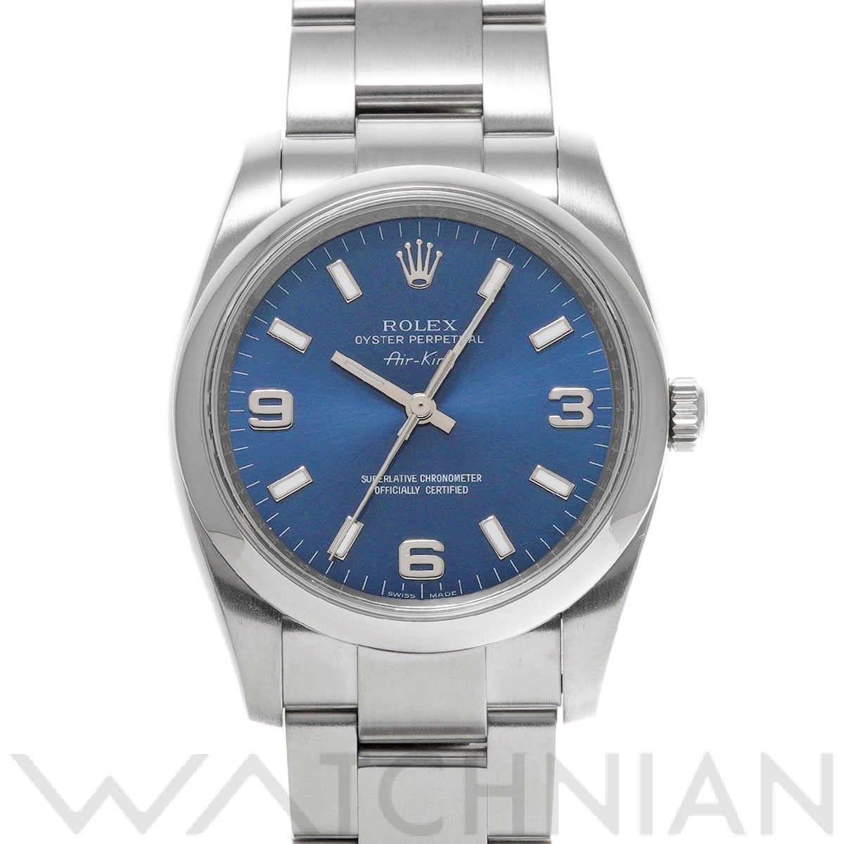 ロレックス エアキング 114200 ブルー メンズ 時計 【中古】【wristwatch】