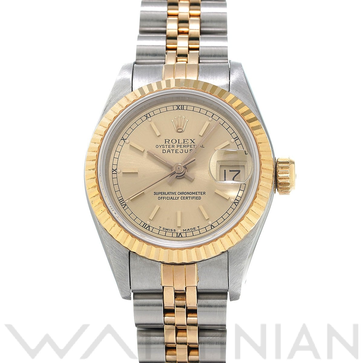 ロレックス デイトジャスト 69173 シャンパン レディース 時計 【中古】【wristwatch】