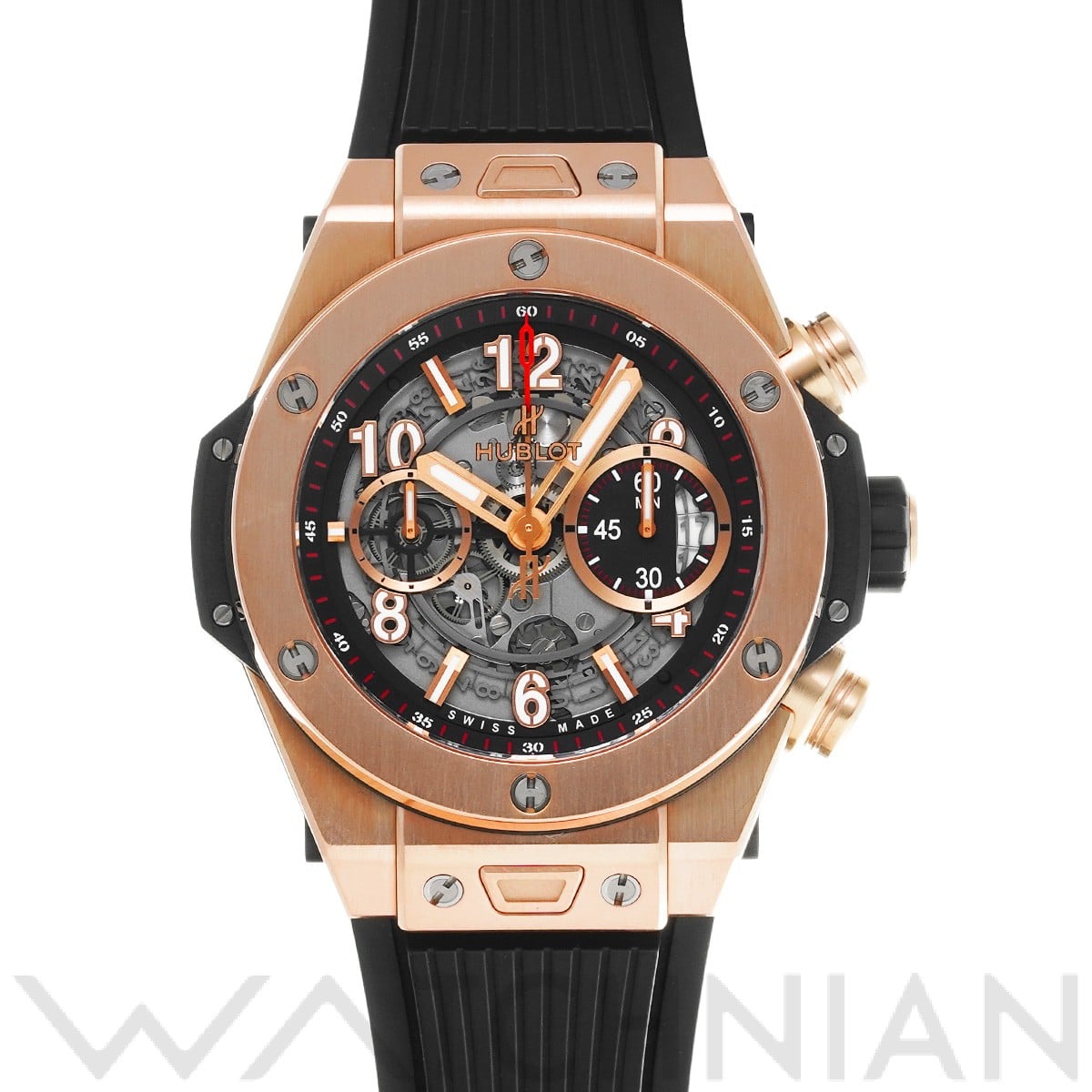 ビッグバン ウニコ キングゴールド 411.OX.1180.RX マットブラックスケルトン ウブロ HUBLOT メンズ 【中古】