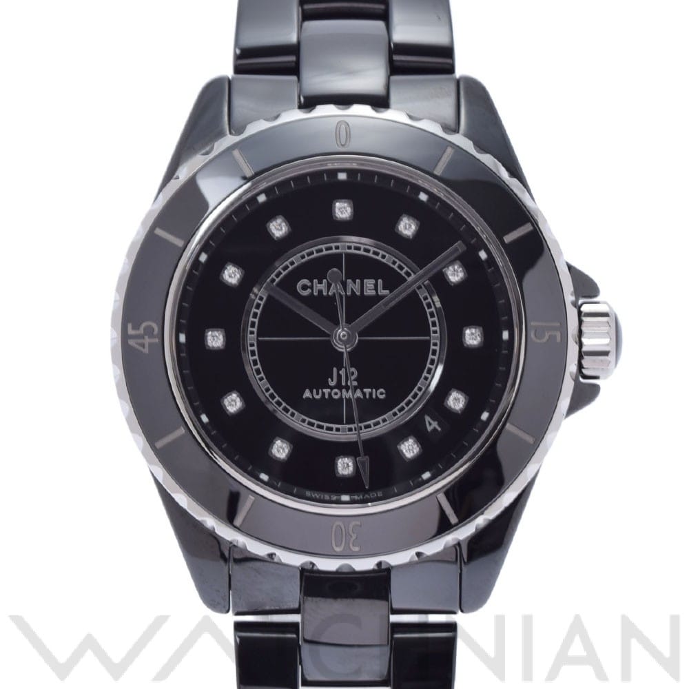 シャネル / CHANEL J12 キャリバー12.1 38MM H5702 ブラックラッカー/ダイヤモンド メンズ 時計 【中古】【wristwatch】