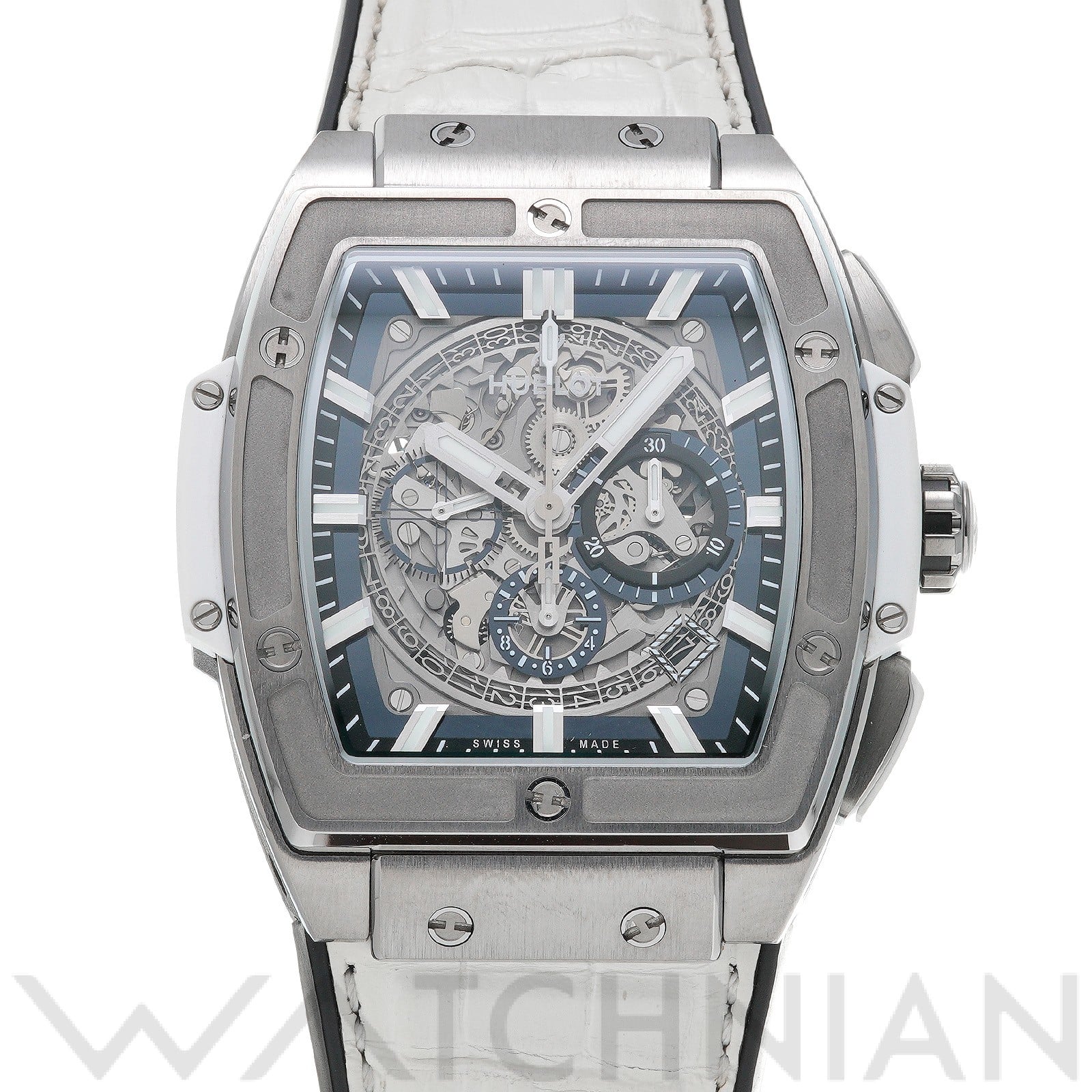 スピリット オブ ビッグバン チタニウム ホワイト 601.NE.0172.LR.JPN17 スケルトン ウブロ HUBLOT メンズ 【中古】