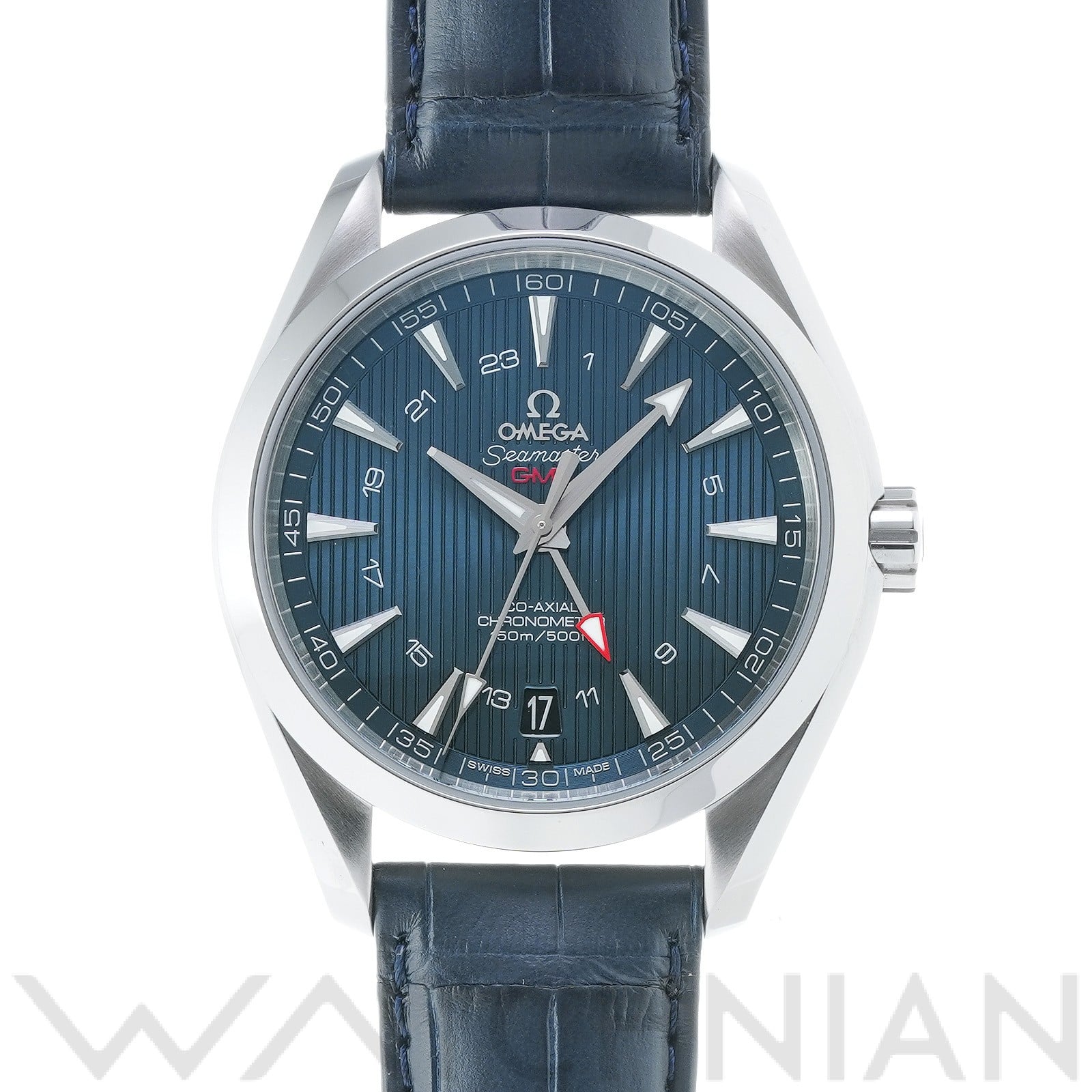 シーマスター アクアテラ コーアクシャル GMT 231.13.43.22.03.001 ブルー オメガ OMEGA メンズ 【中古】