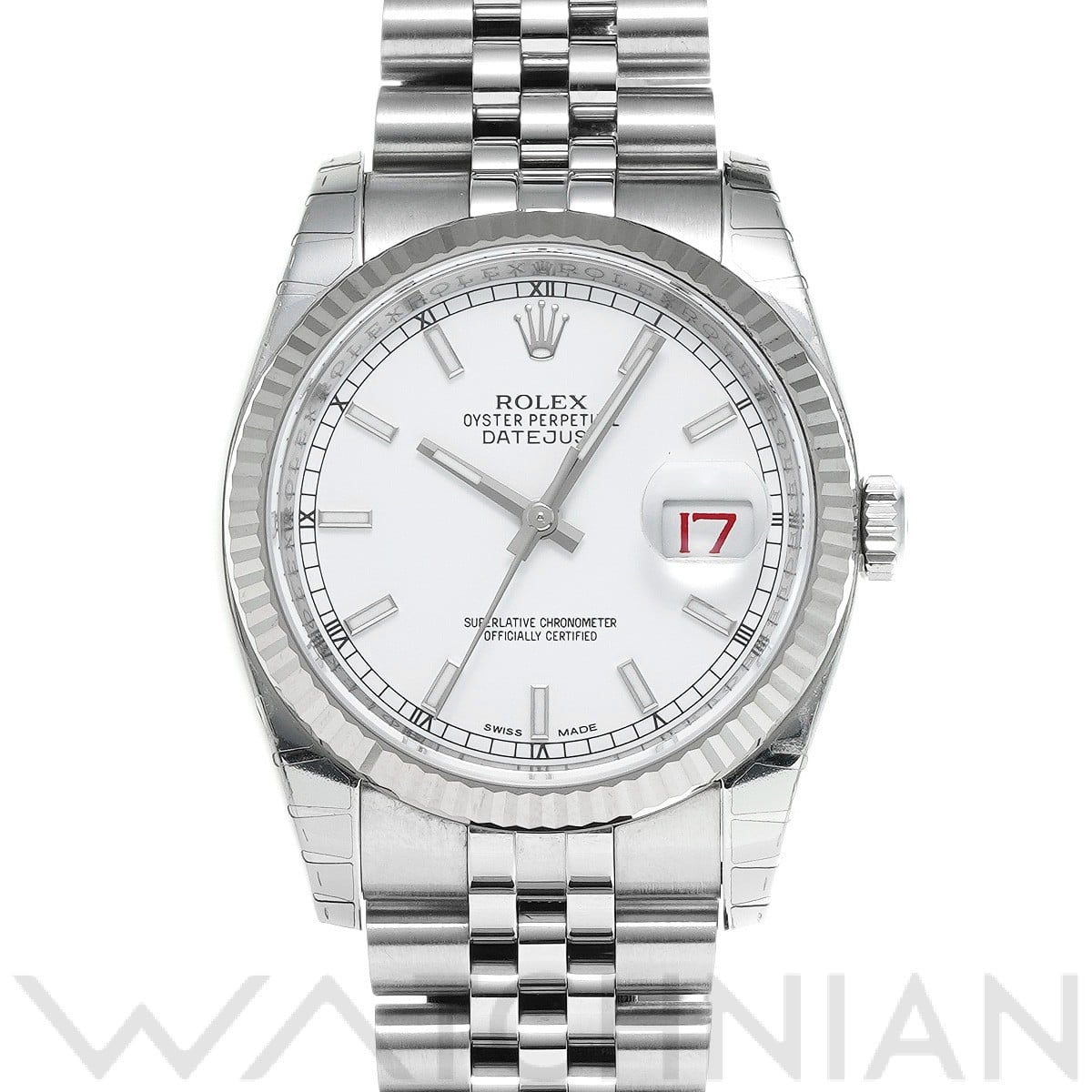 ロレックス デイトジャスト 36 116234 ホワイト メンズ 時計 【中古】【wristwatch】