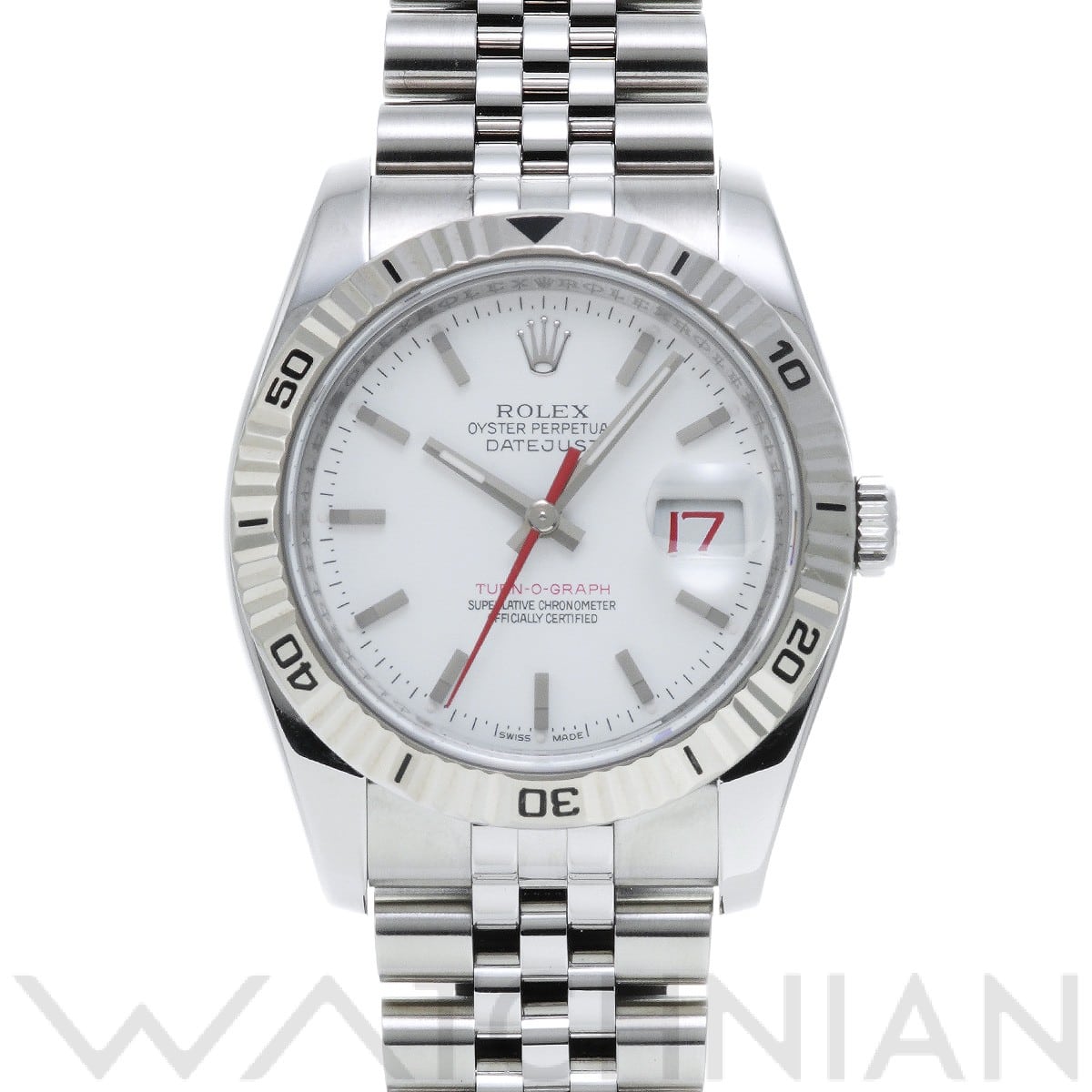 ロレックス デイトジャスト 36 ターノグラフ 116264 ホワイト メンズ 時計 【中古】【wristwatch】