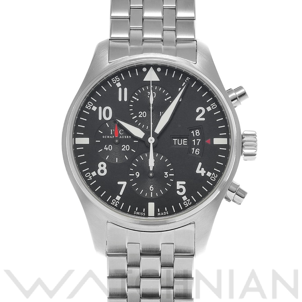 IWC パイロットウォッチ クロノグラフ IW377704 ブラック メンズ 時計 【中古】【wristwatch】