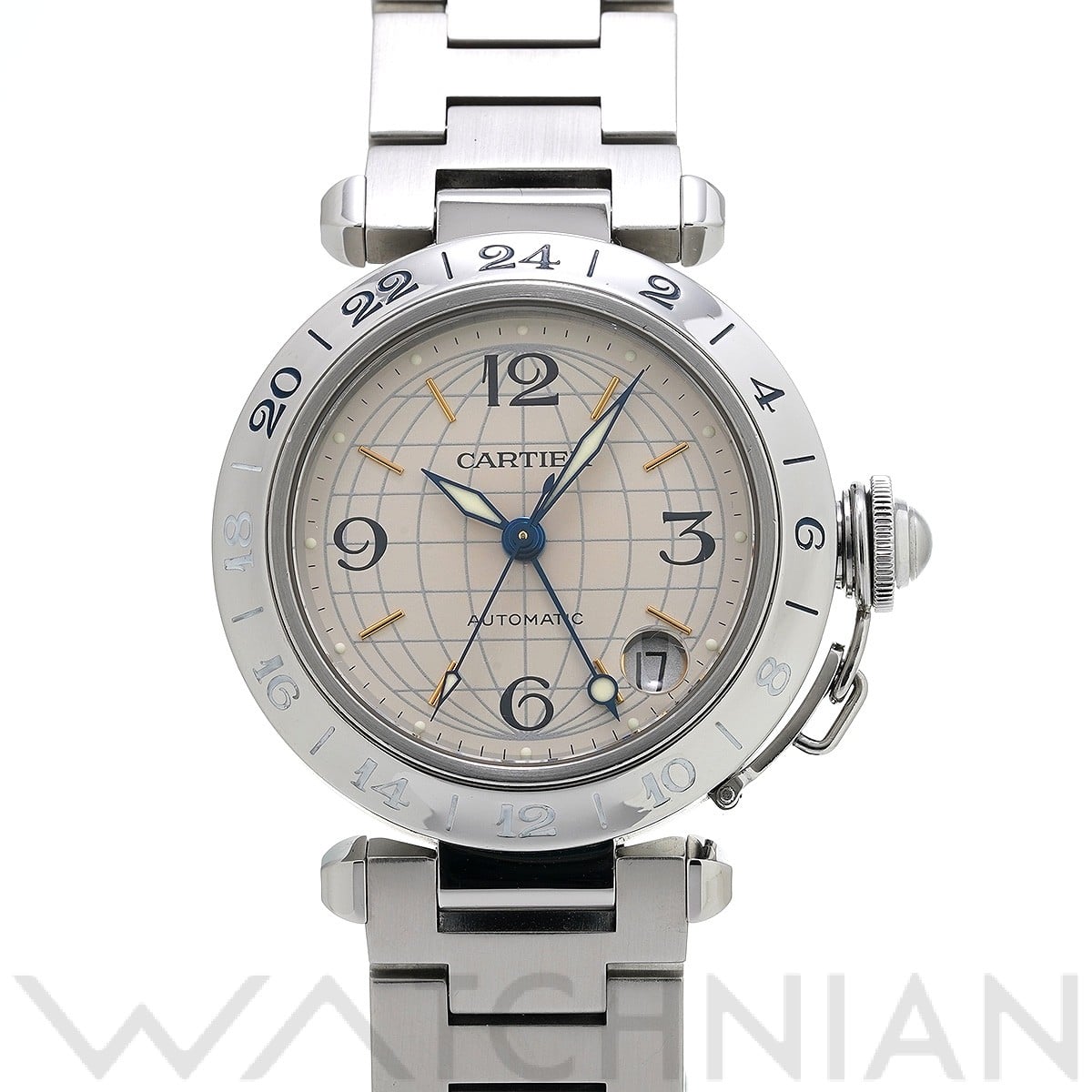 カルティエ / CARTIER パシャC メリディアン GMT W31029M7 シルバー ユニセックス 時計 【中古】【wristwatch】