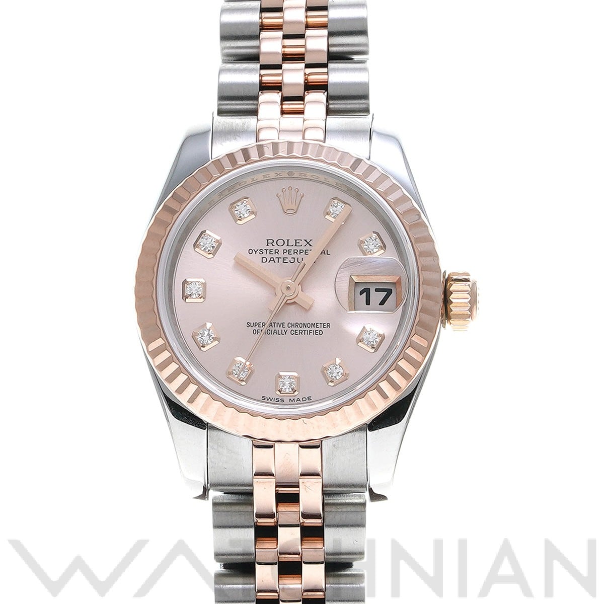ロレックス レディ デイトジャスト 26 179171G ピンク/ダイヤモンド レディース 時計 【中古】【wristwatch】