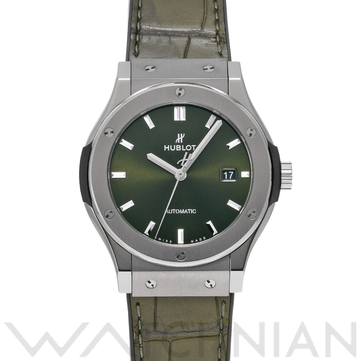 クラシックフュージョン チタニウム グリーン 542.NX.8970.LR グリーン ウブロ HUBLOT メンズ 【中古】