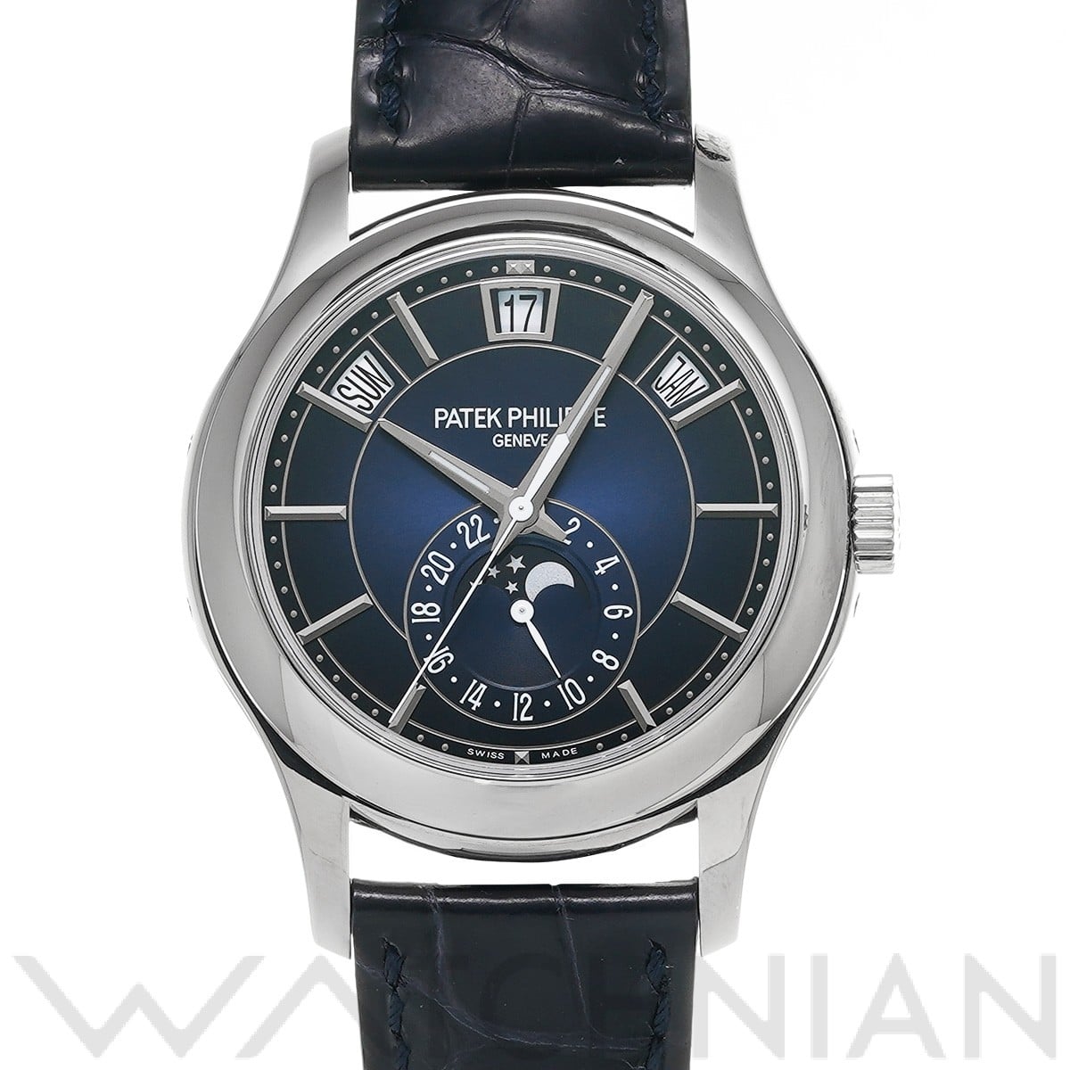 コンプリケーション アニュアルカレンダー ムーンフェイズ 5205G-013 ブルー・ブラック・グラデーション・ソレイユ パテック フィリップ PATEK PHILIPPE メンズ 【中古】