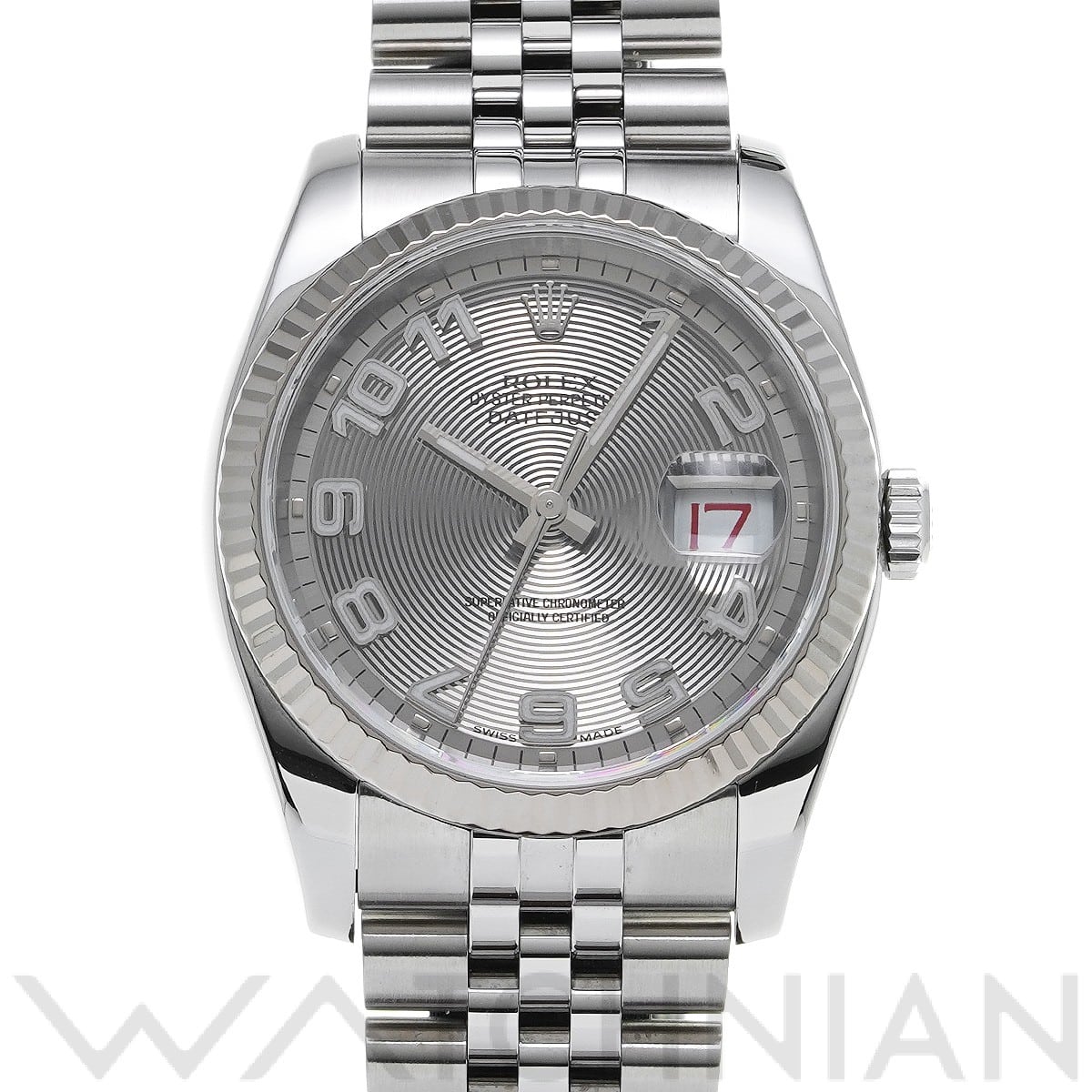 ロレックス デイトジャスト 36 116234 グレー メンズ 時計 【中古】【wristwatch】