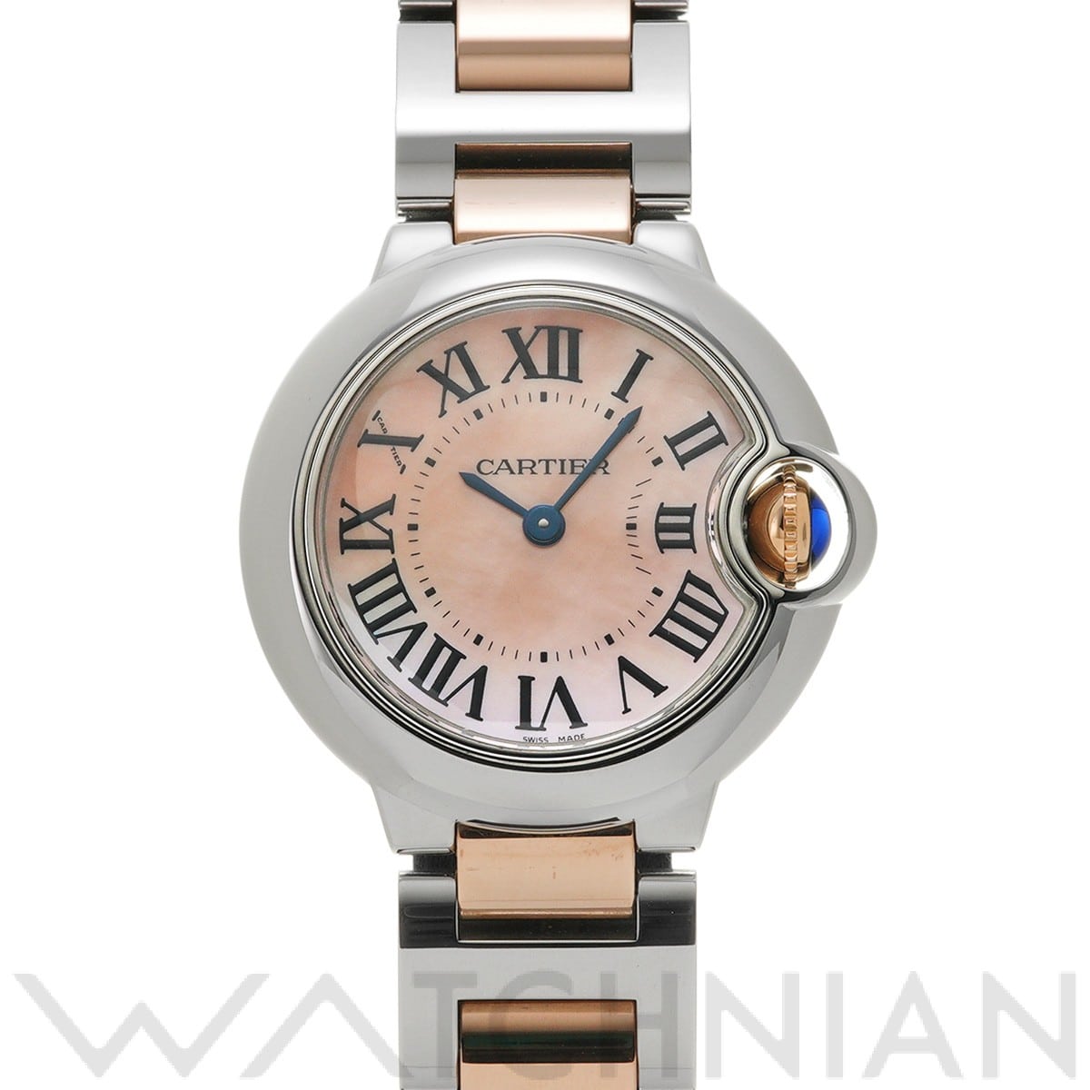 カルティエ / CARTIER バロンブルー ドゥ カルティエ 28mm W6920034 ピンクシェル レディース 時計 【中古】【wristwatch】