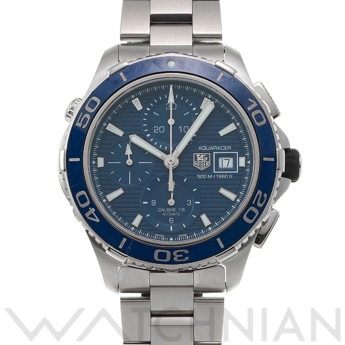 タグ ホイヤー / TAG HEUER アクアレーサー キャリバー16 クロノグラフ CAK2112.BA0833 ブルー メンズ 時計 【中古】【wristwatch】