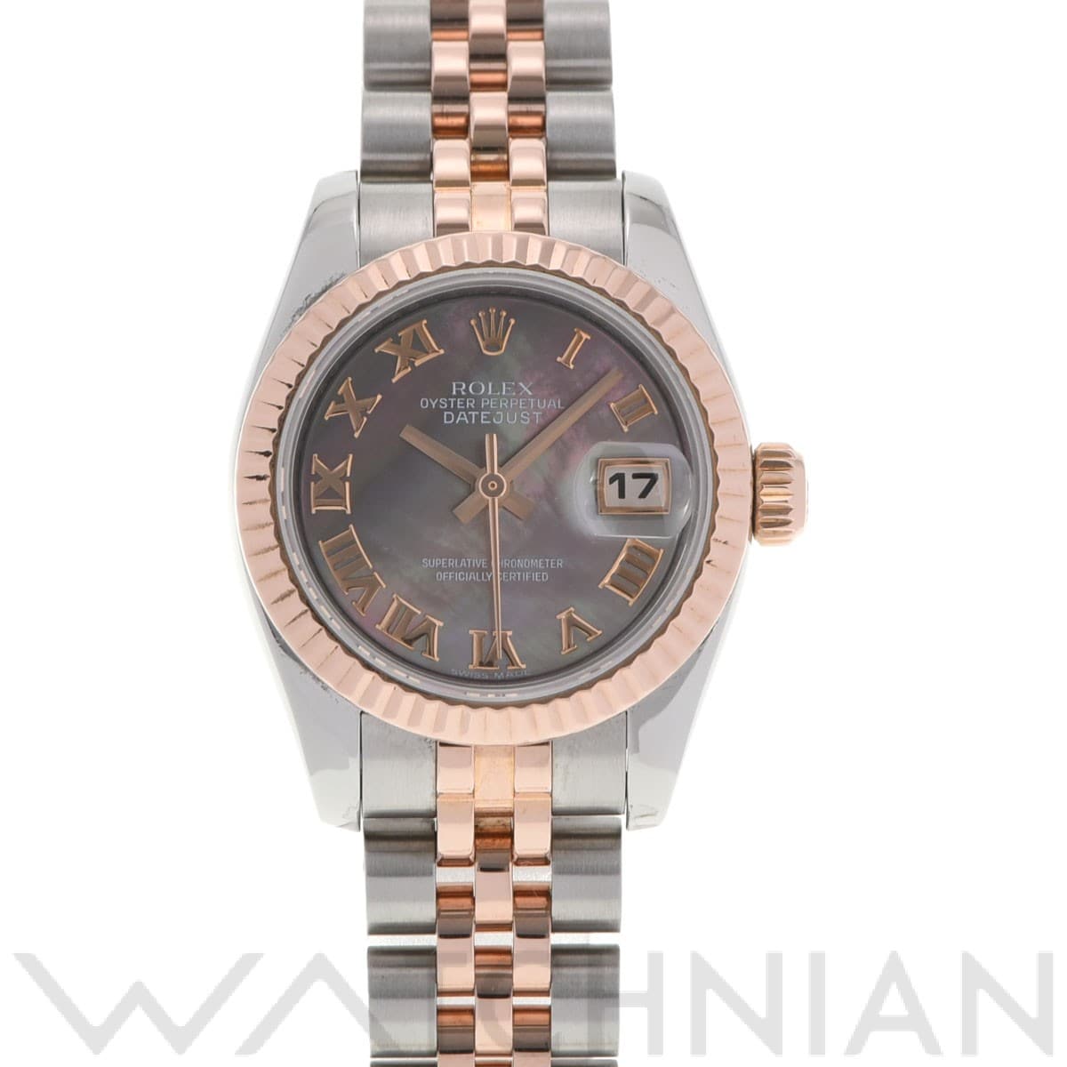 ロレックス レディ デイトジャスト 26 179171NR ブラックシェル レディース 時計 【中古】【wristwatch】