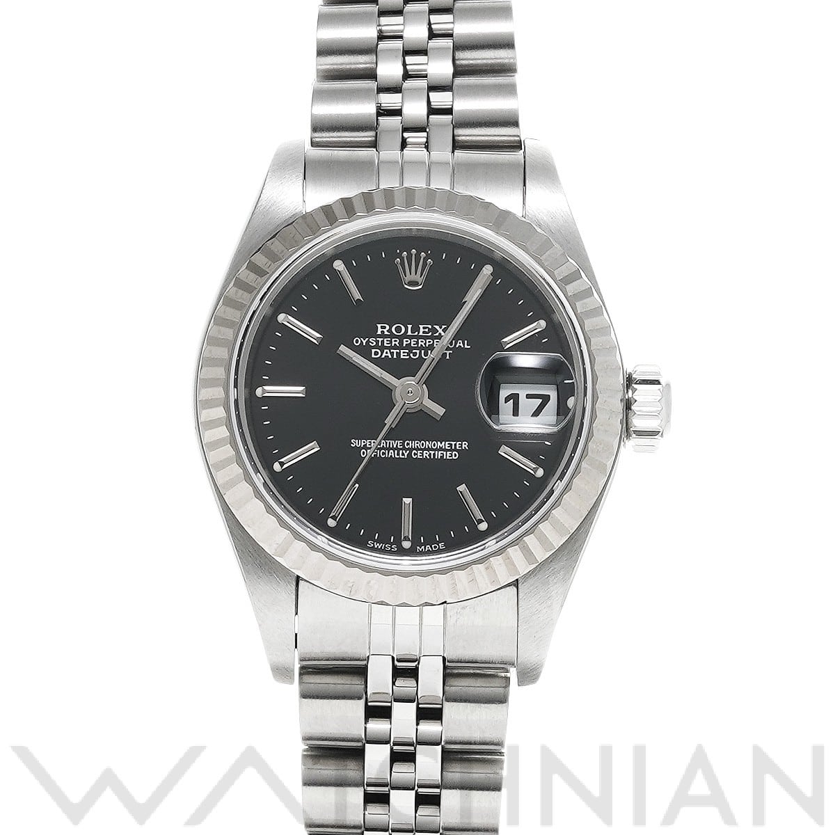 ロレックス デイトジャスト 26 79174 ブラック レディース 時計 【中古】【wristwatch】