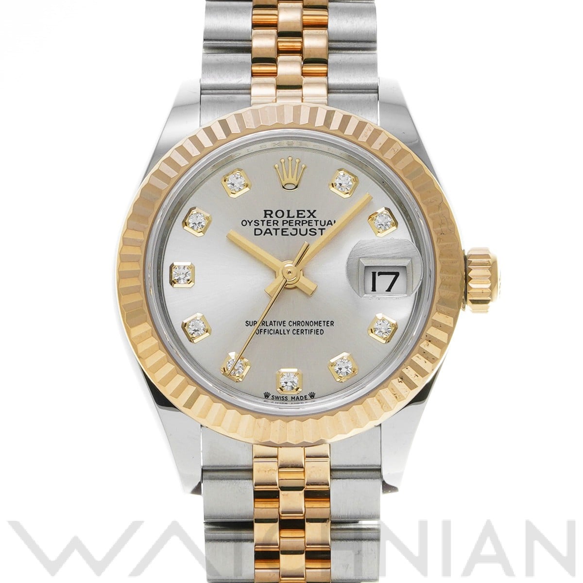 ロレックス レディ デイトジャスト 28 279173G シルバー/ダイヤモンド レディース 時計 【中古】【wristwatch】