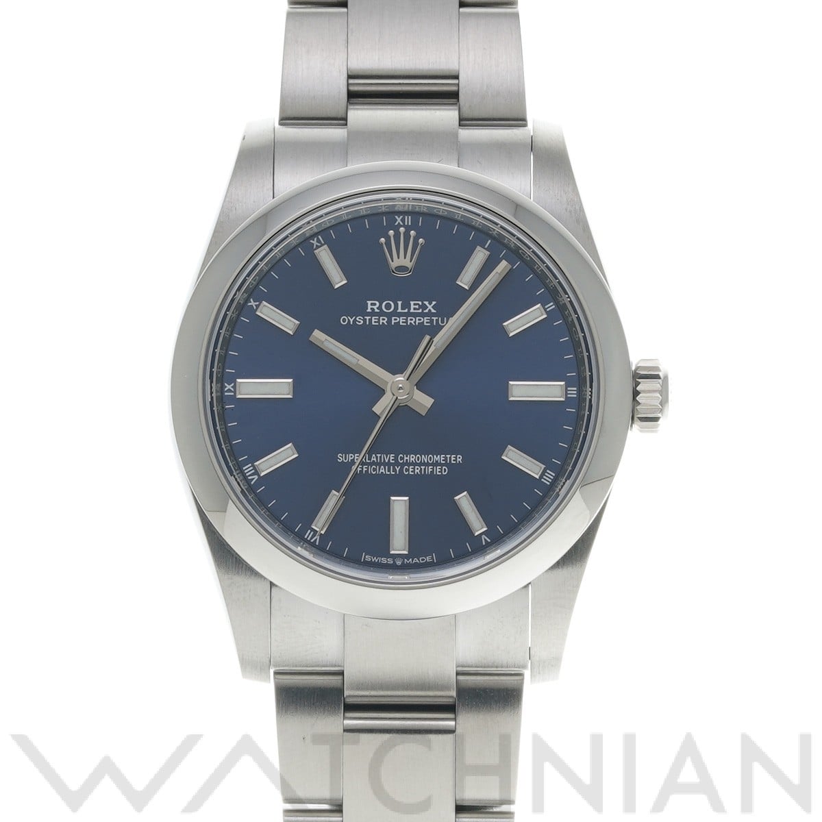 ロレックス オイスターパーペチュアル 34 124200 ブライトブルー ユニセックス 時計 【中古】【wristwatch】