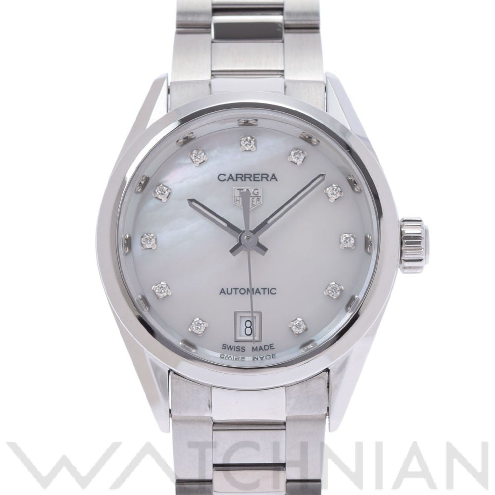 タグ ホイヤー / TAG HEUER カレラ キャリバー9 WBN2412.BA0621 ホワイトシェル/ダイヤモンド レディース 時計 【中古】【wristwatch】