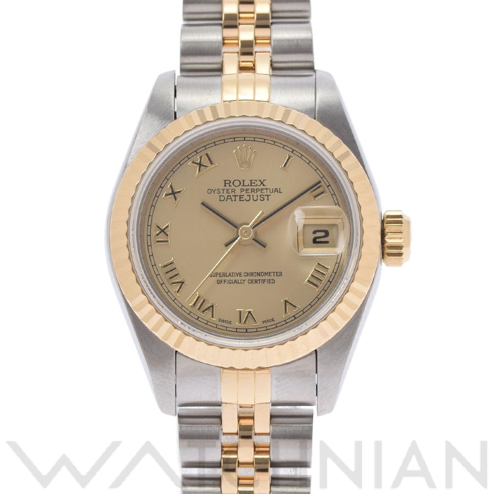 ロレックス デイトジャスト 69173 シャンパン レディース 時計 【中古】【wristwatch】