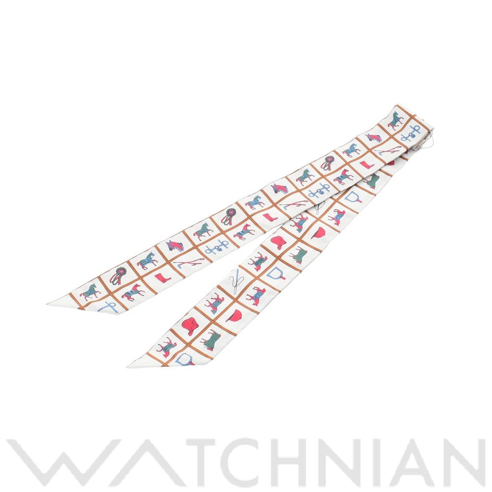 エルメス / HERMES ツイリー COUVERTURES ET TENUES 2022AW クレーム/ブラン/ローズ シルク100％ レディース 【新品】【other】