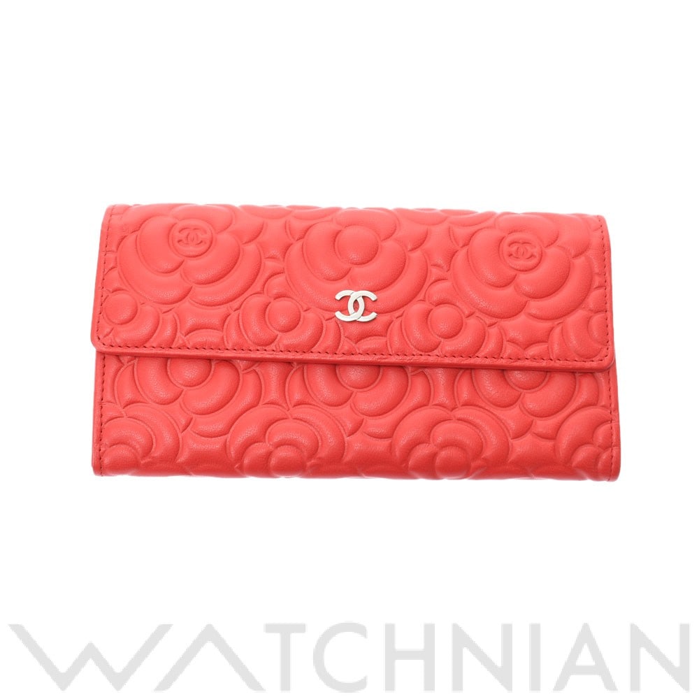 シャネル / CHANEL カメリア ロングジップウォレット レッド/シルバー金具 A82283 カーフ レディース 財布 【未使用】【purse】:  ブランド財布・小物｜WATCHNIAN(ウォッチニアン)公式通販/旧一風騎士