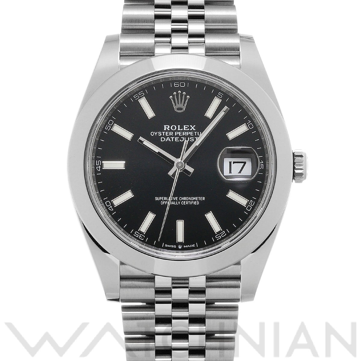デイトジャスト 41 126300 ランダムシリアル ブライトブラック ロレックス ROLEX メンズ 【中古】