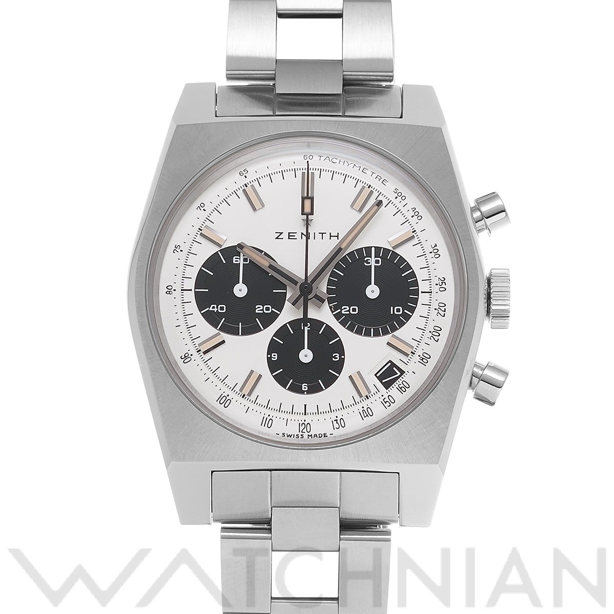 ゼニス / ZENITH クロノマスター A384 リバイバル ルパン三世 セカンドエディション 03.L384-2.400/07.M384 ホワイト/ブラック メンズ 時計 【中古】【wristwatch】