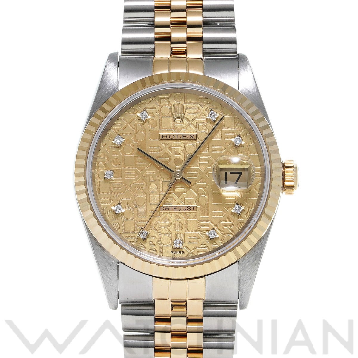 ロレックス デイトジャスト 36 16233G シャンパンコンピュータ/ダイヤモンド メンズ 時計 【中古】【wristwatch】