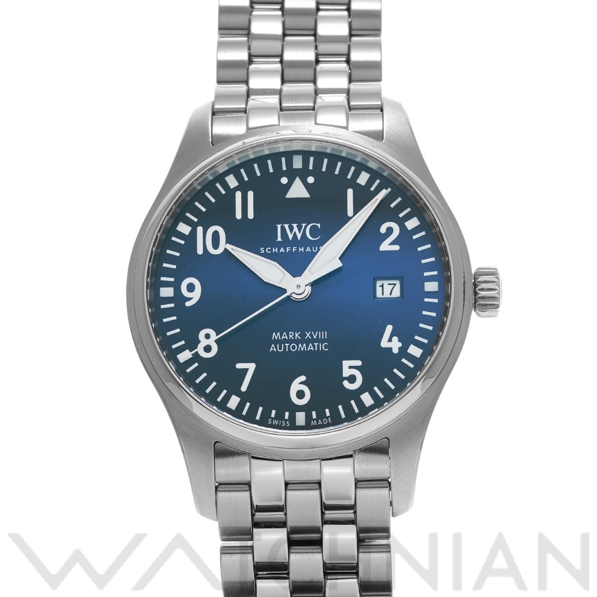 IWC マークXVIII マーク18 プティ・プランス IW327014 ブルー メンズ 時計 【中古】【wristwatch】