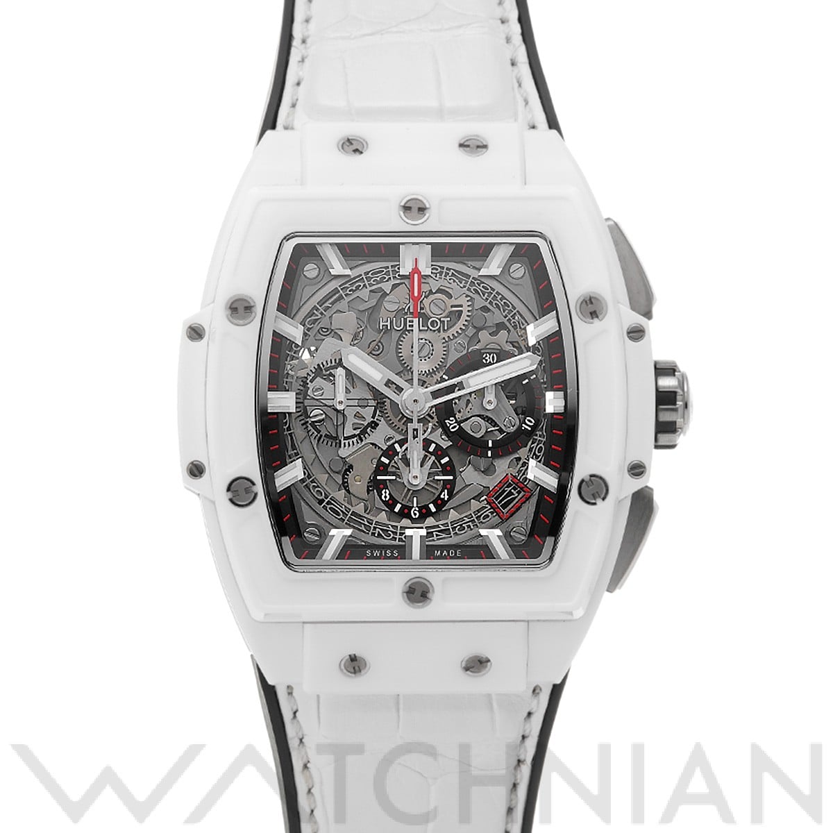 スピリット オブ ビッグバン ホワイトセラミック 641.HX.0173.LR スケルトン ウブロ HUBLOT メンズ 【中古】