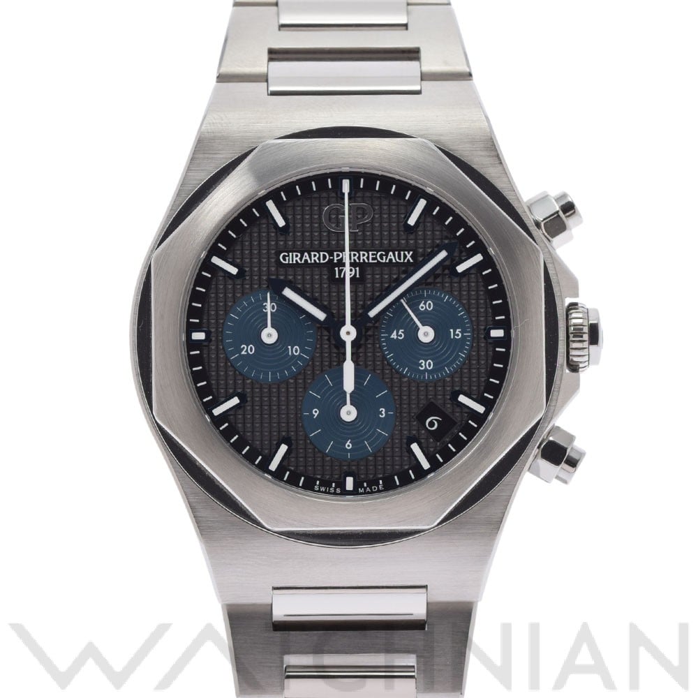 ジラール ペルゴ / GIRARD-PERREGAUX ロレアート クロノグラフ 81040-11-631-11A ブラック/ブルー メンズ 時計 【中古】【wristwatch】