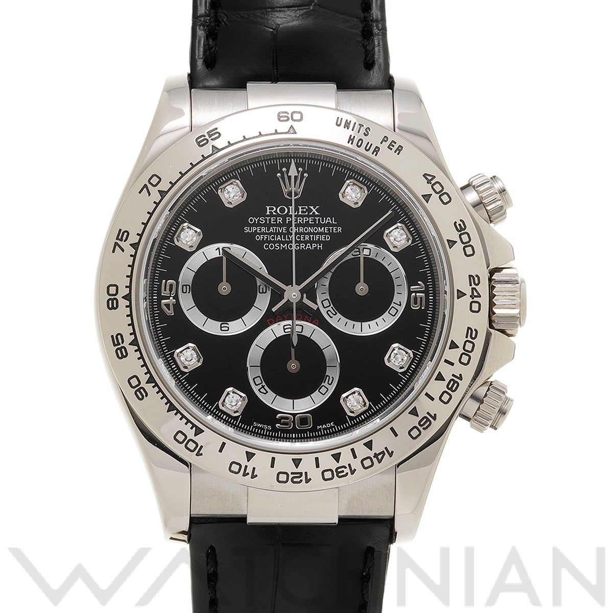 ロレックス コスモグラフ デイトナ 116519G ブラック/ダイヤモンド メンズ 時計 【中古】【wristwatch】