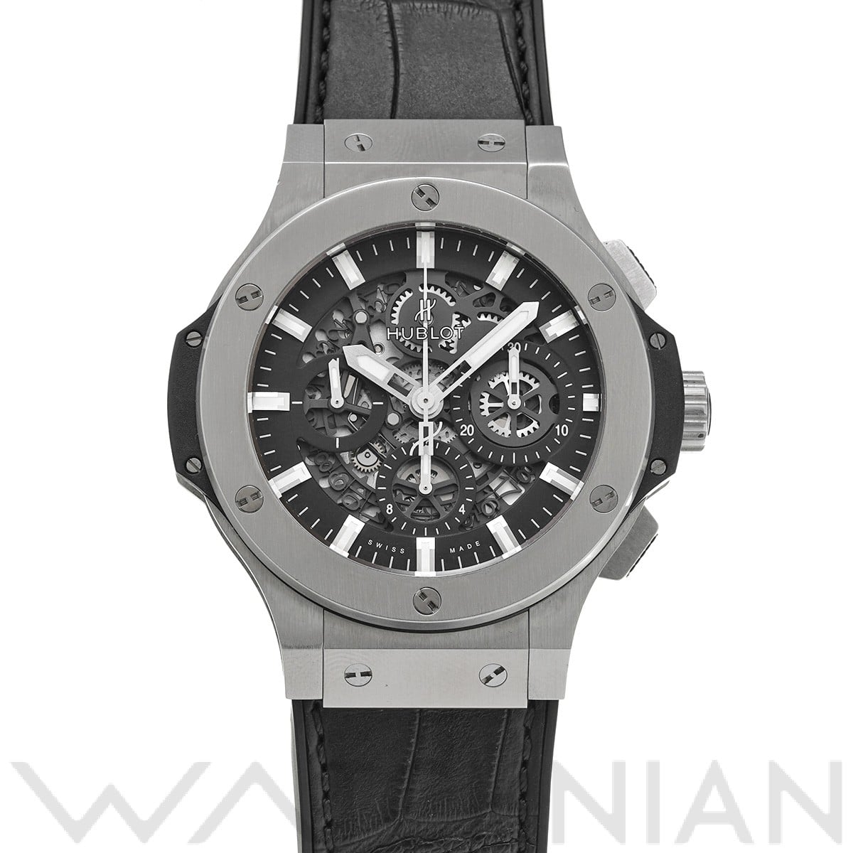 ビッグバン アエロバン スチール 311.SX.1170.GR マットブラックスケルトン ウブロ HUBLOT メンズ 【中古】