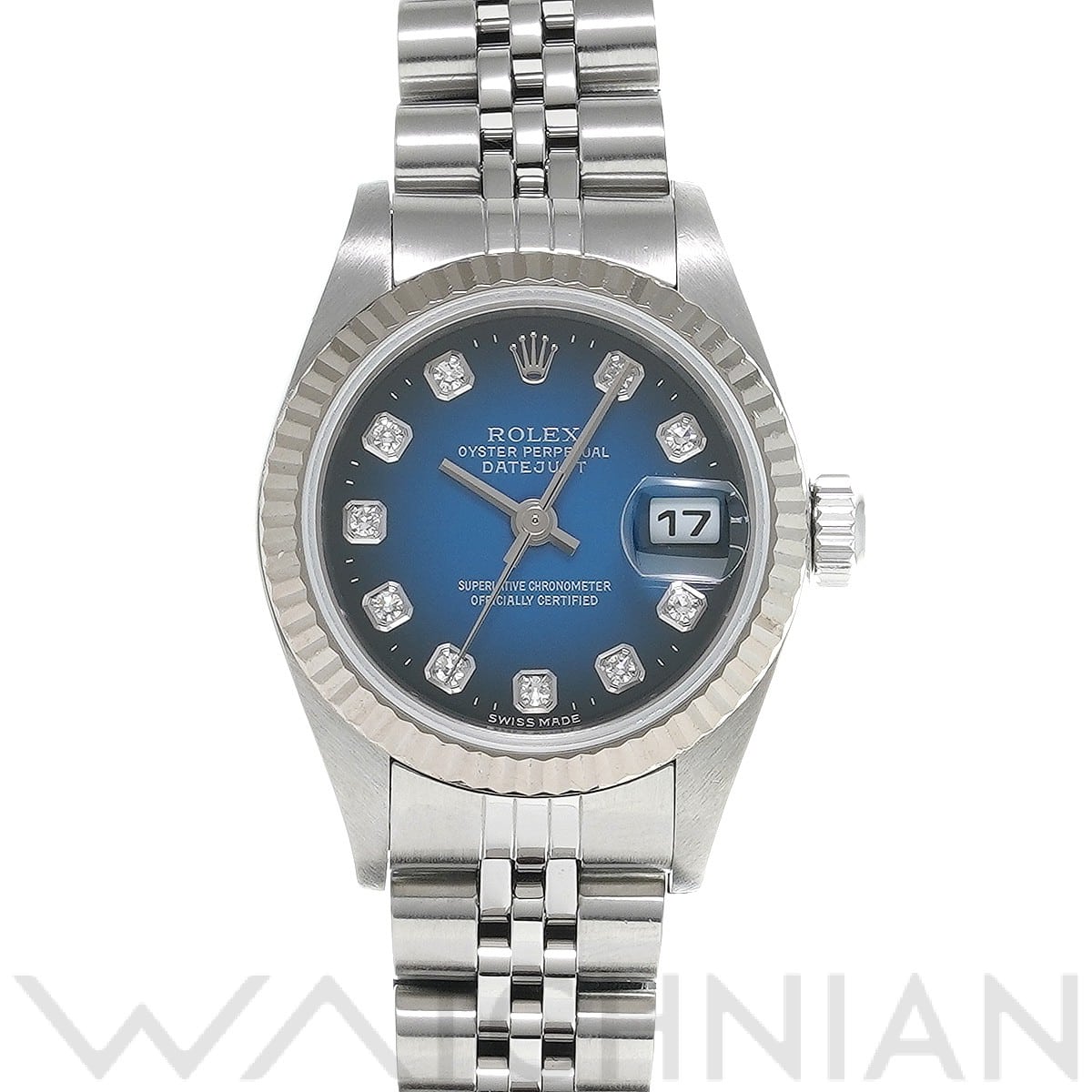 ロレックス デイトジャスト 26 79174G ブルー・グラデーション/ダイヤモンド レディース 時計 【中古】【wristwatch】