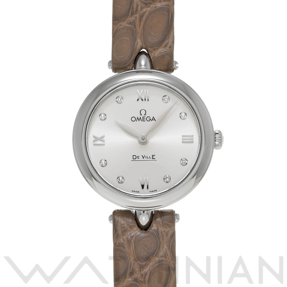 オメガ / OMEGA デ・ヴィル プレステージ クォーツ デュードロップ 424.13.27.60.52.001 シルバー/ダイヤモンド レディース 時計 【中古】【wristwatch】