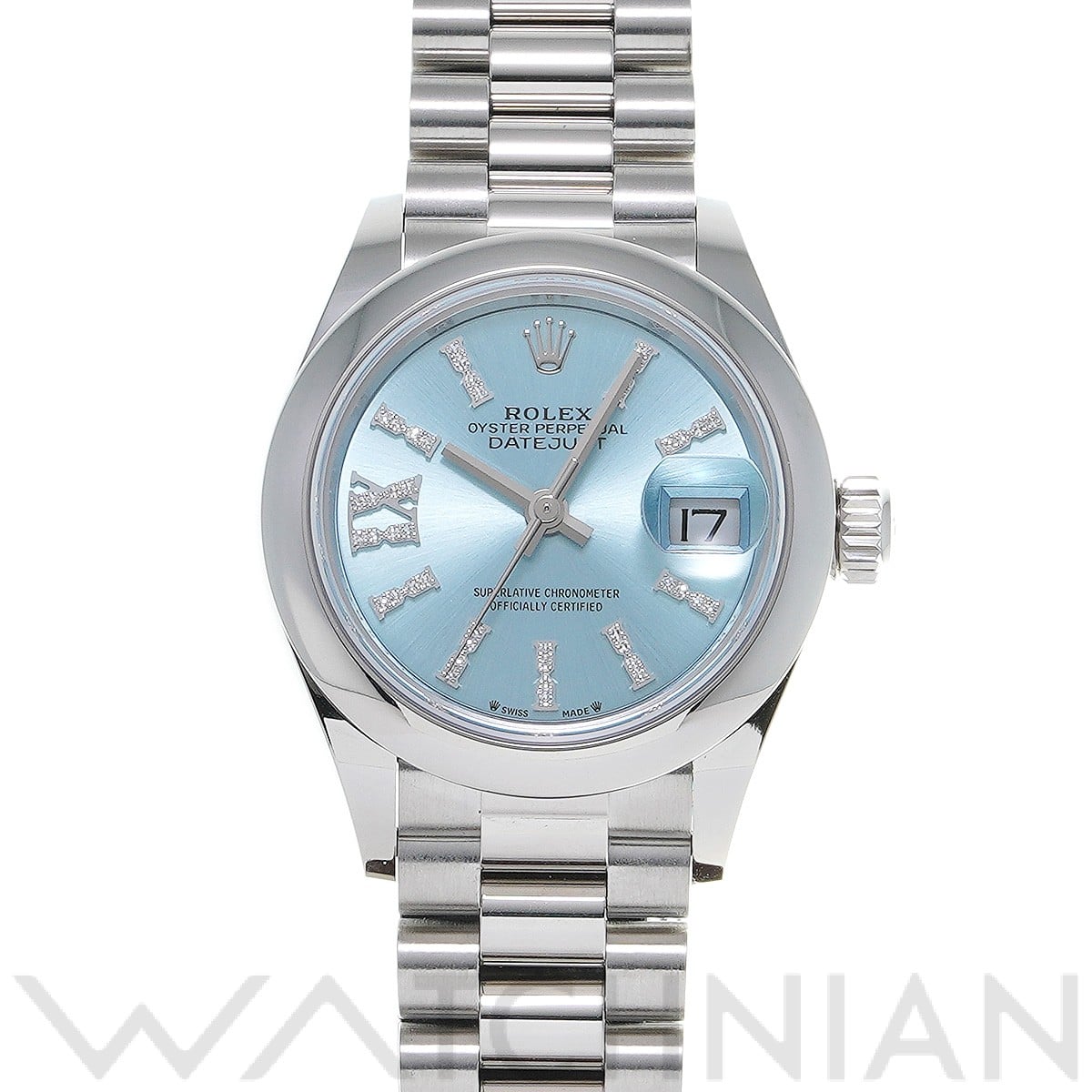 ロレックス レディ デイトジャスト 28 279166 アイスブルー/ダイヤモンド レディース 時計 【中古】【wristwatch】