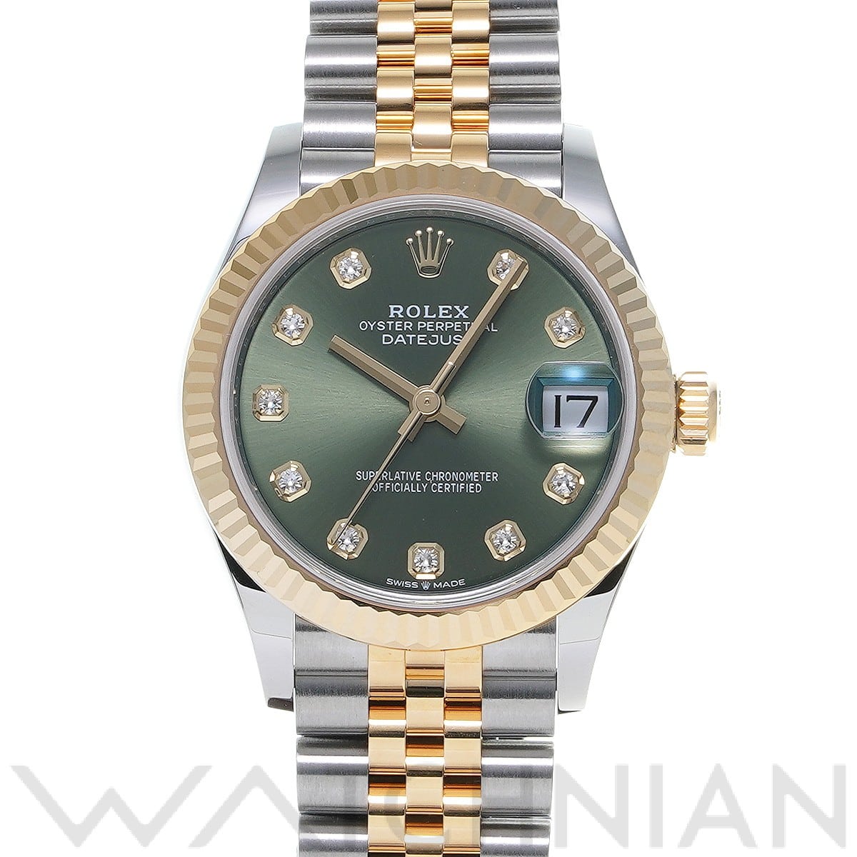 ロレックス デイトジャスト 31 278273G オリーブグリーン/ダイヤモンド ユニセックス 時計 【未使用】【wristwatch】