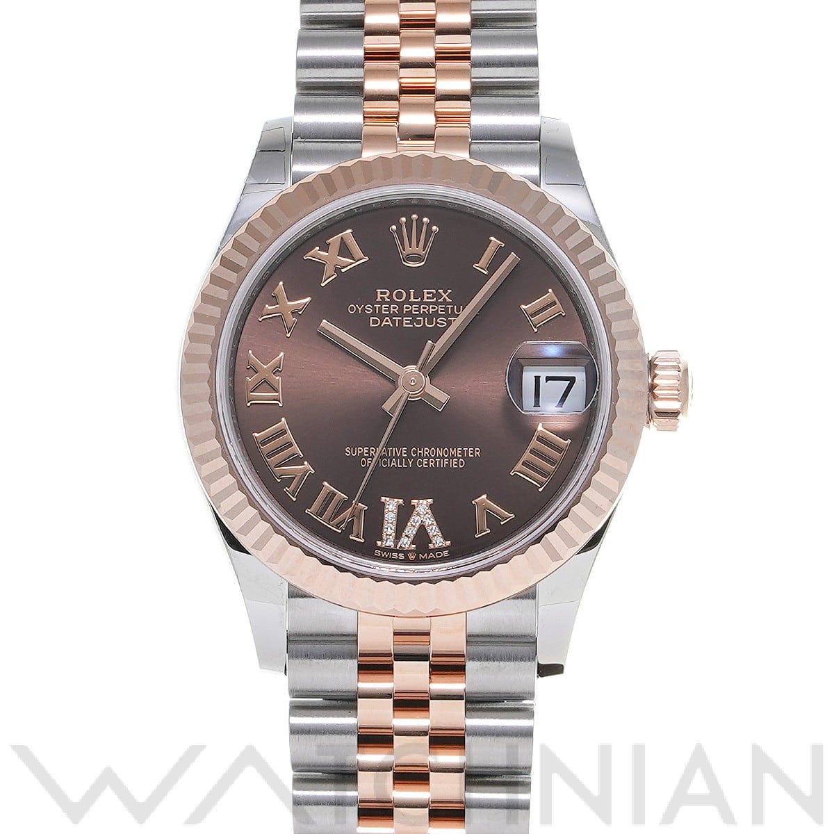 ロレックス デイトジャスト 31 278271 チョコレートブラウン/ダイヤモンド ユニセックス 時計 【新品】【wristwatch】