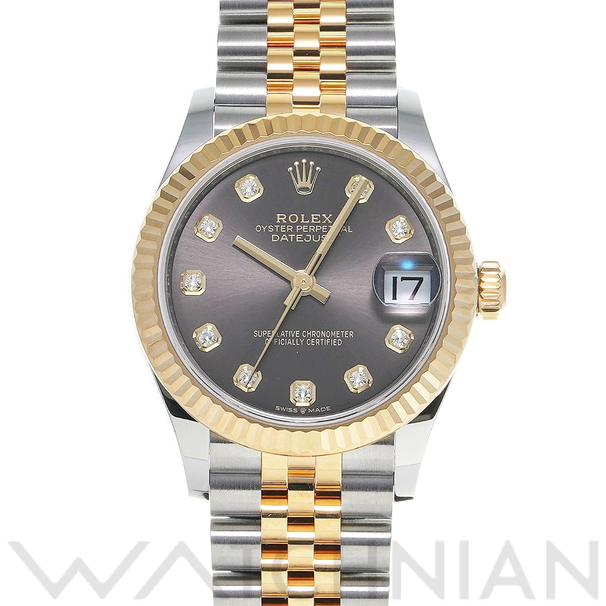 ロレックス デイトジャスト 31 278273G ダークグレー/ダイヤモンド ユニセックス 時計 【未使用】【wristwatch】