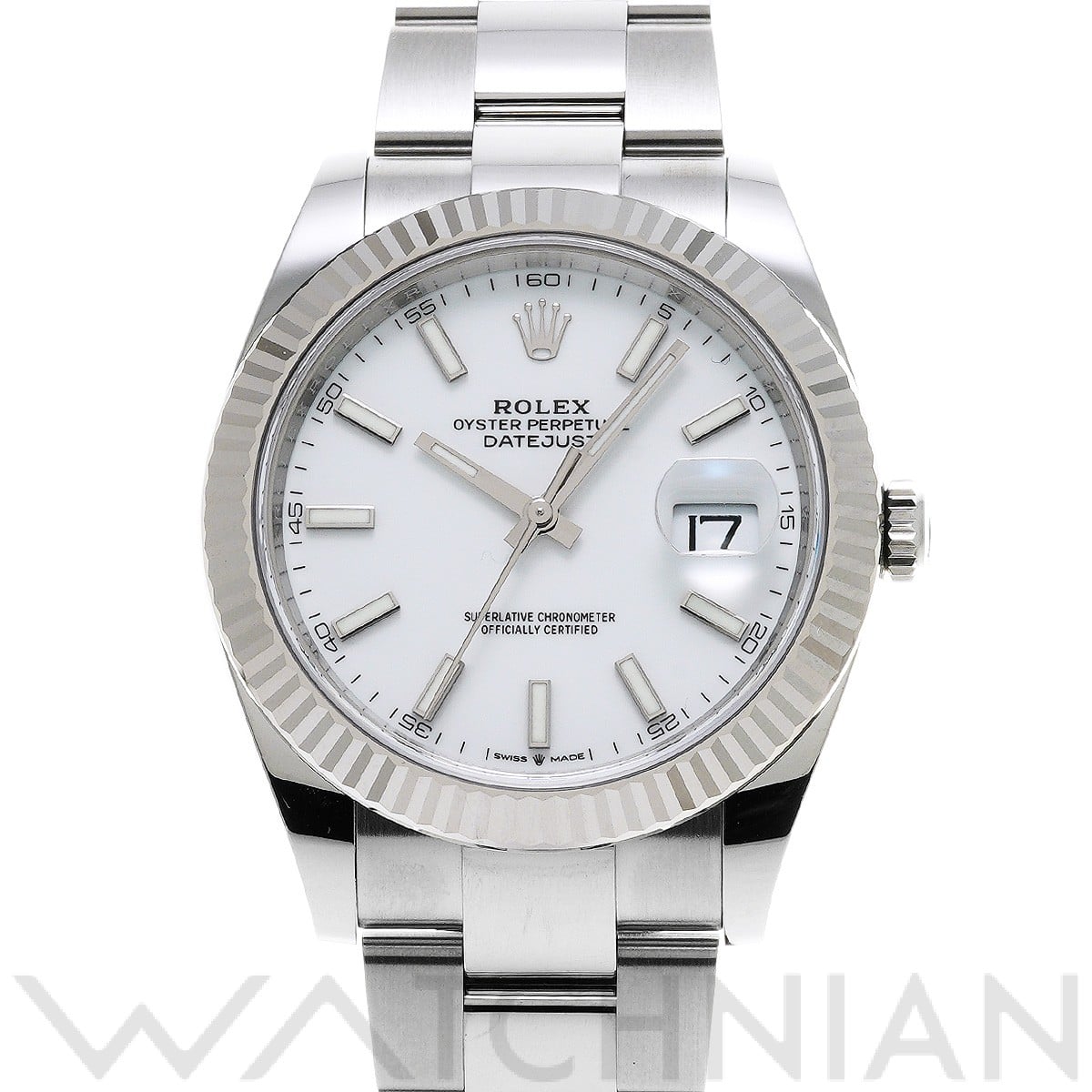 ロレックス デイトジャスト 41 126334 ホワイト メンズ 時計 【中古】【wristwatch】