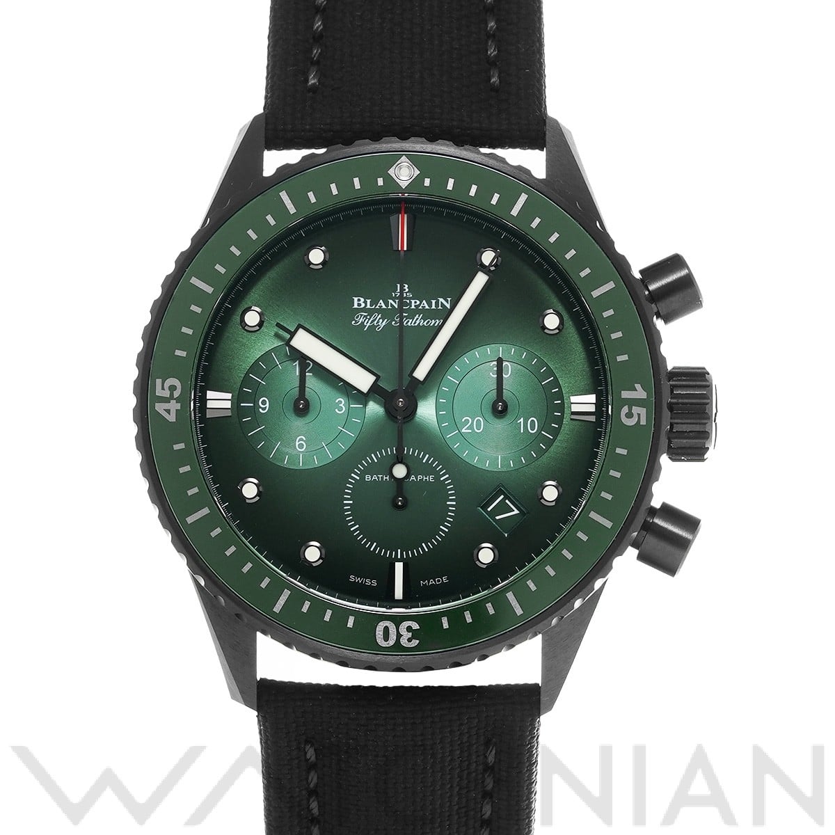 ブランパン / Blancpain フィフティ ファゾムス バチスカーフ クロノグラフ フライバック 5200 0153 B52A トロピカルグリーン メンズ 時計 【未使用】【wristwatch】