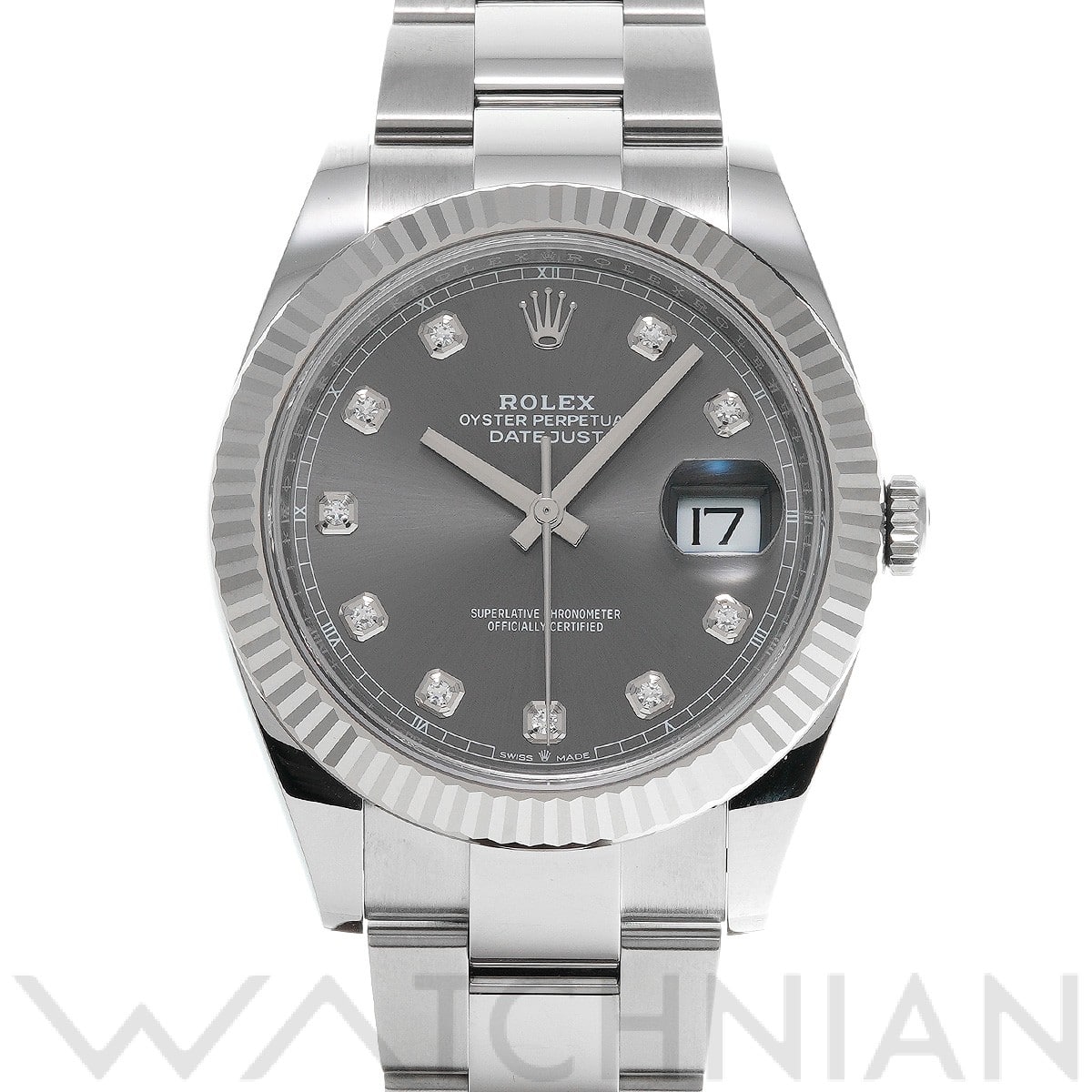 デイトジャスト 41 126334G ランダムシリアル スレート/ダイヤモンド ロレックス ROLEX メンズ 【中古】