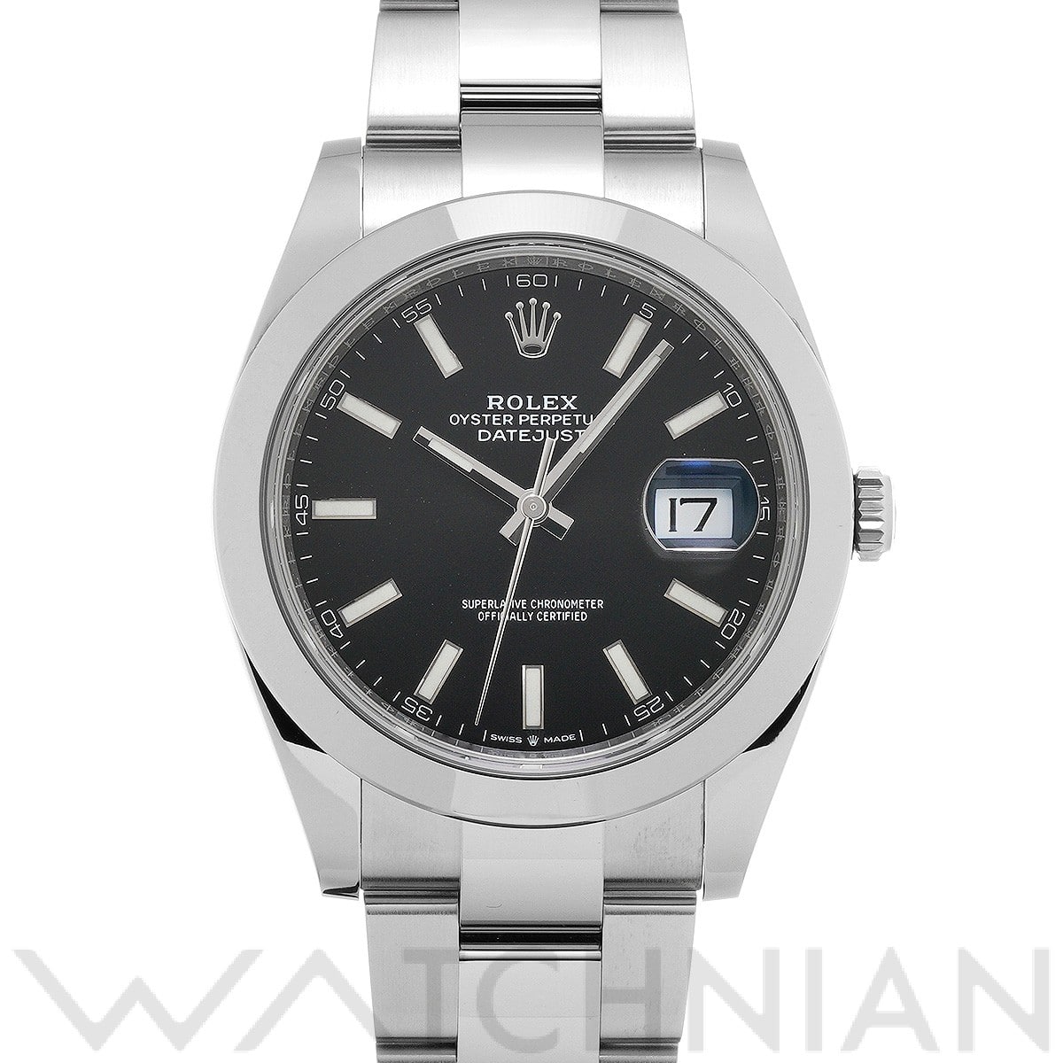 デイトジャスト 41 126300 ランダムシリアル ブライトブラック ロレックス ROLEX メンズ 【中古】